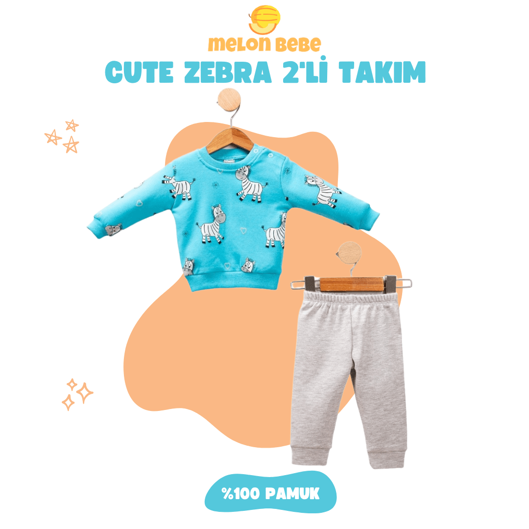 Cute Zebra 2'li Takım