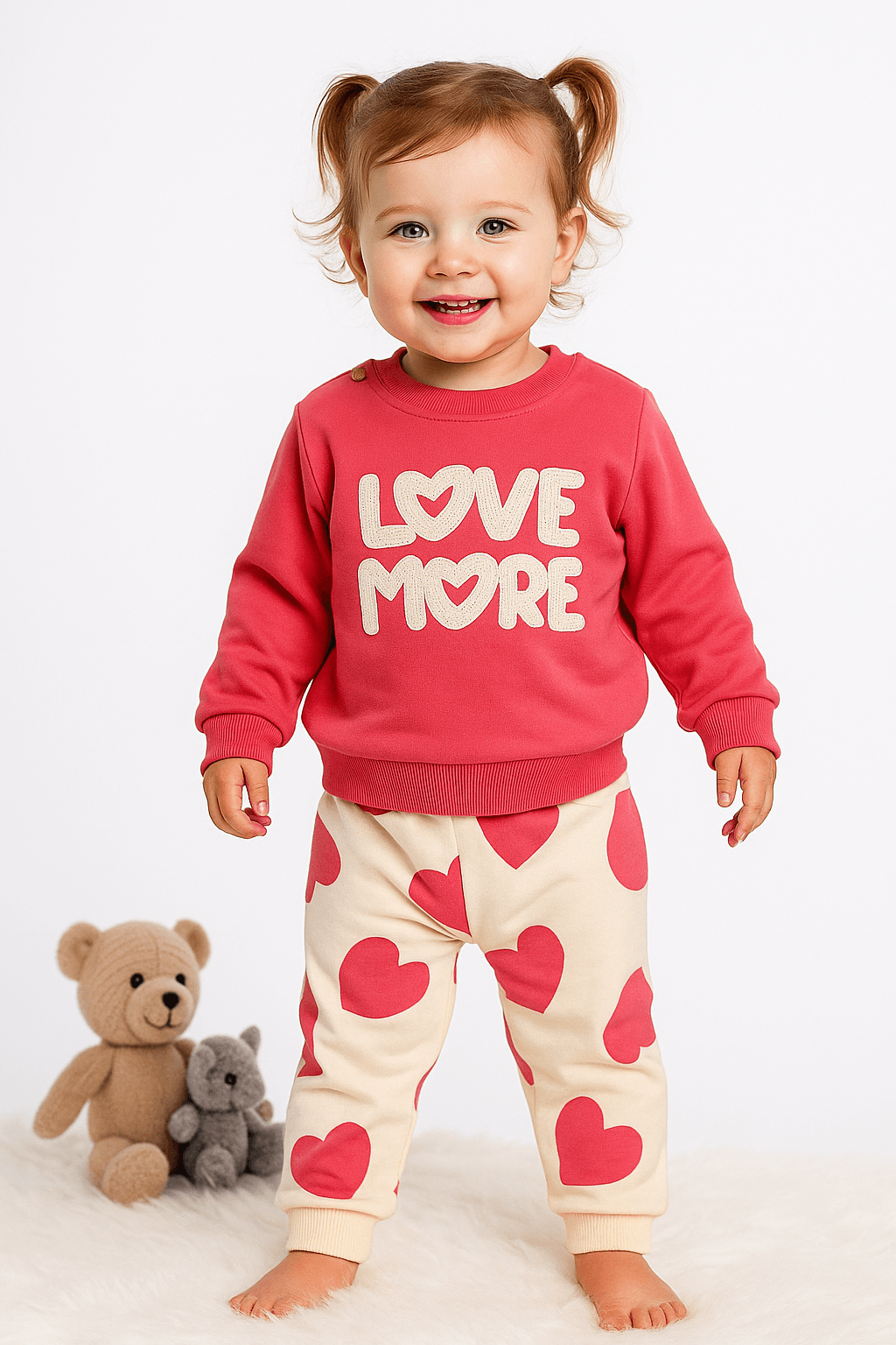 Love More Nakışlı 2'li Takım