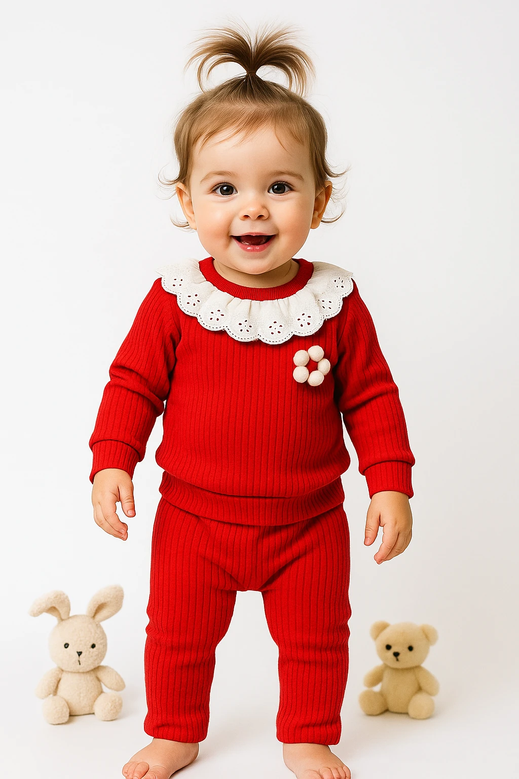 🌟 Bugüne Özel İndirim – 2’li Kız Bebek Takımı %100 Pamuk