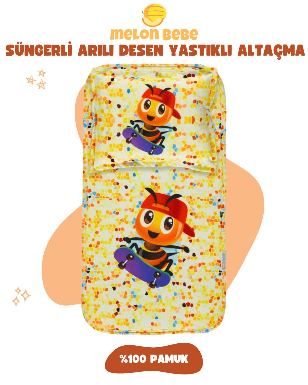 Süngerli Arılı Desen Yastıklı Altaçma 