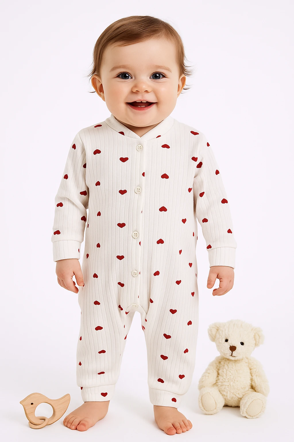 🌟 Bugüne Özel İndirim – Kız Bebek Tulumu %100 Pamuk