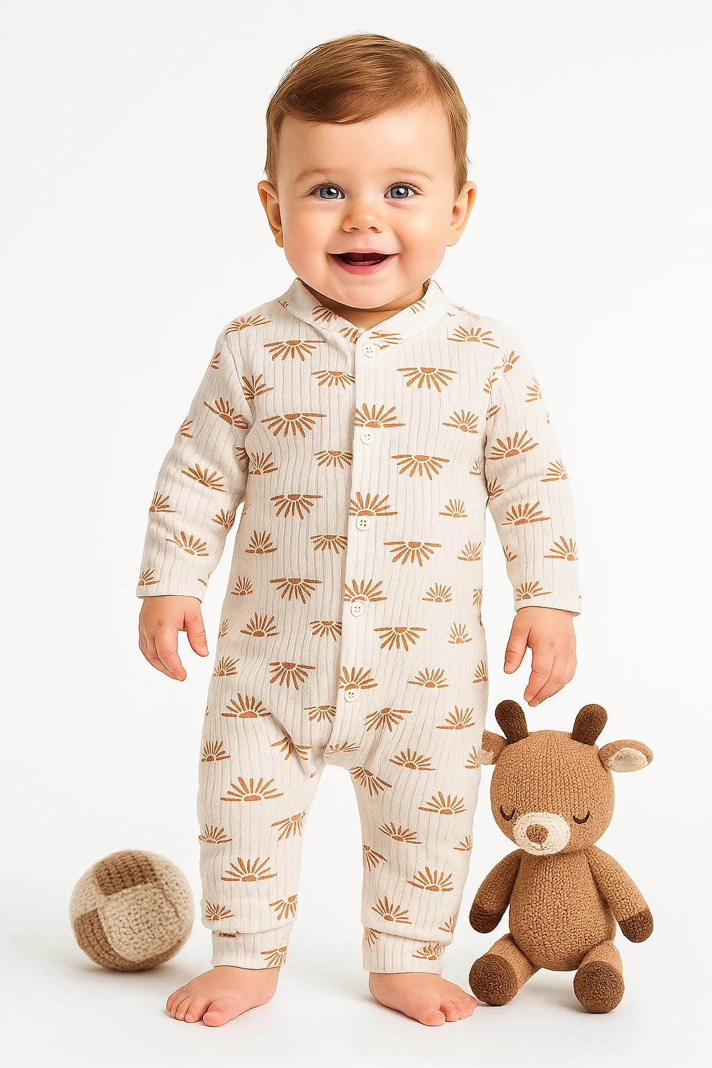 🌟 Bugüne Özel İndirim – Erkek Bebek Tulumu %100 Pamuk