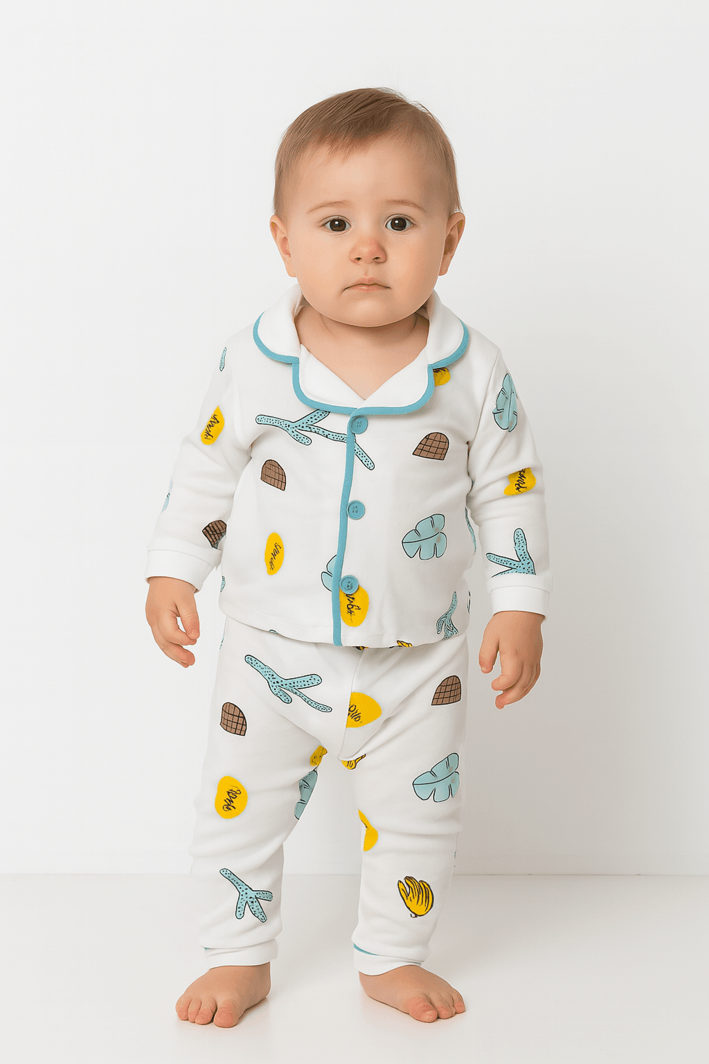 Kaktüs Baskılı 2'li Pijama Takım