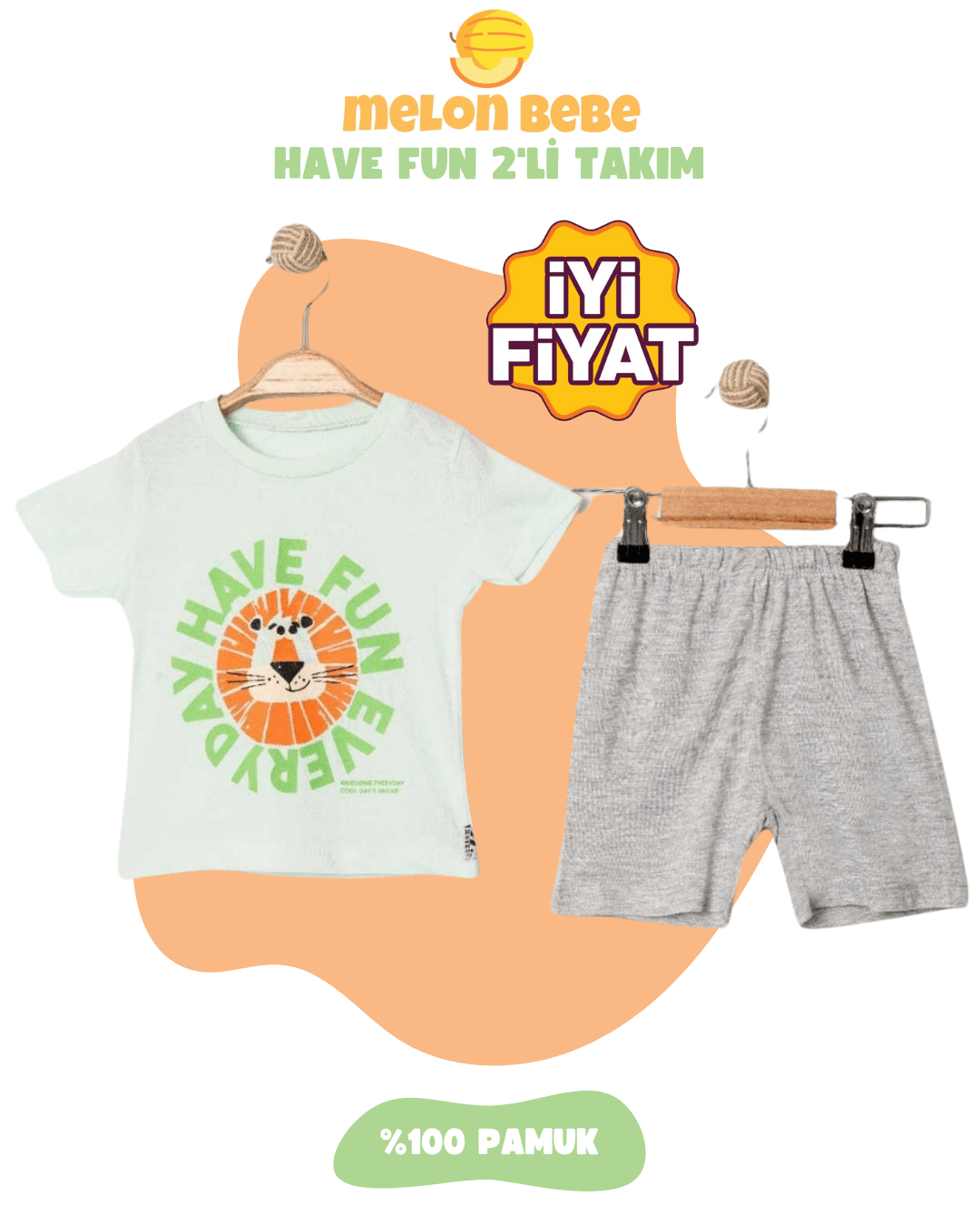 Have Fun Erkek Tshirt-Şort 2'li Takım