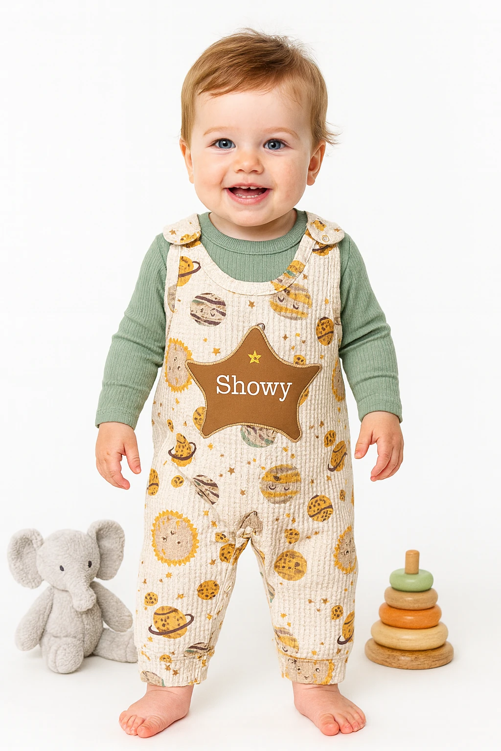 🌟 Bugüne Özel İndirim – 2’li Erkek Bebek Salopet %100 Pamuk