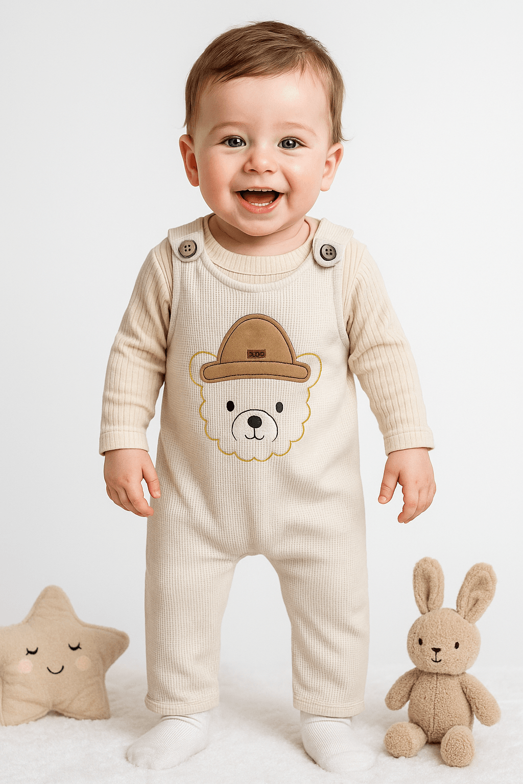 Bear Dude 2'Li Salopet Set