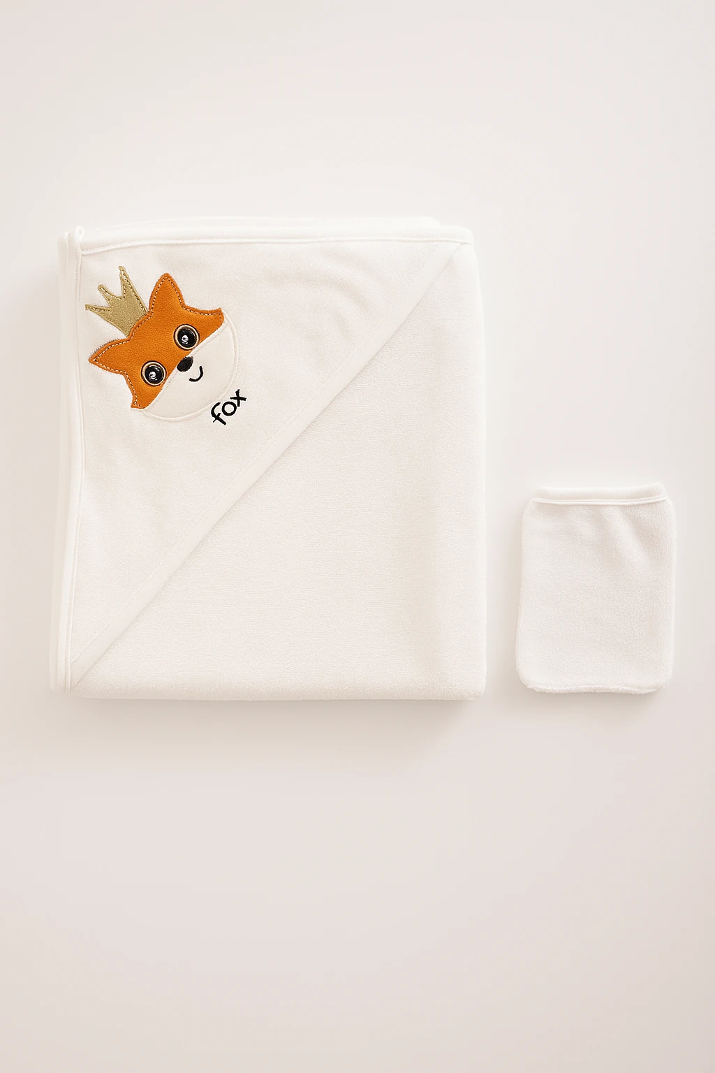 Kral Tilki Nakışlı 2'li Havlu Silgi Set