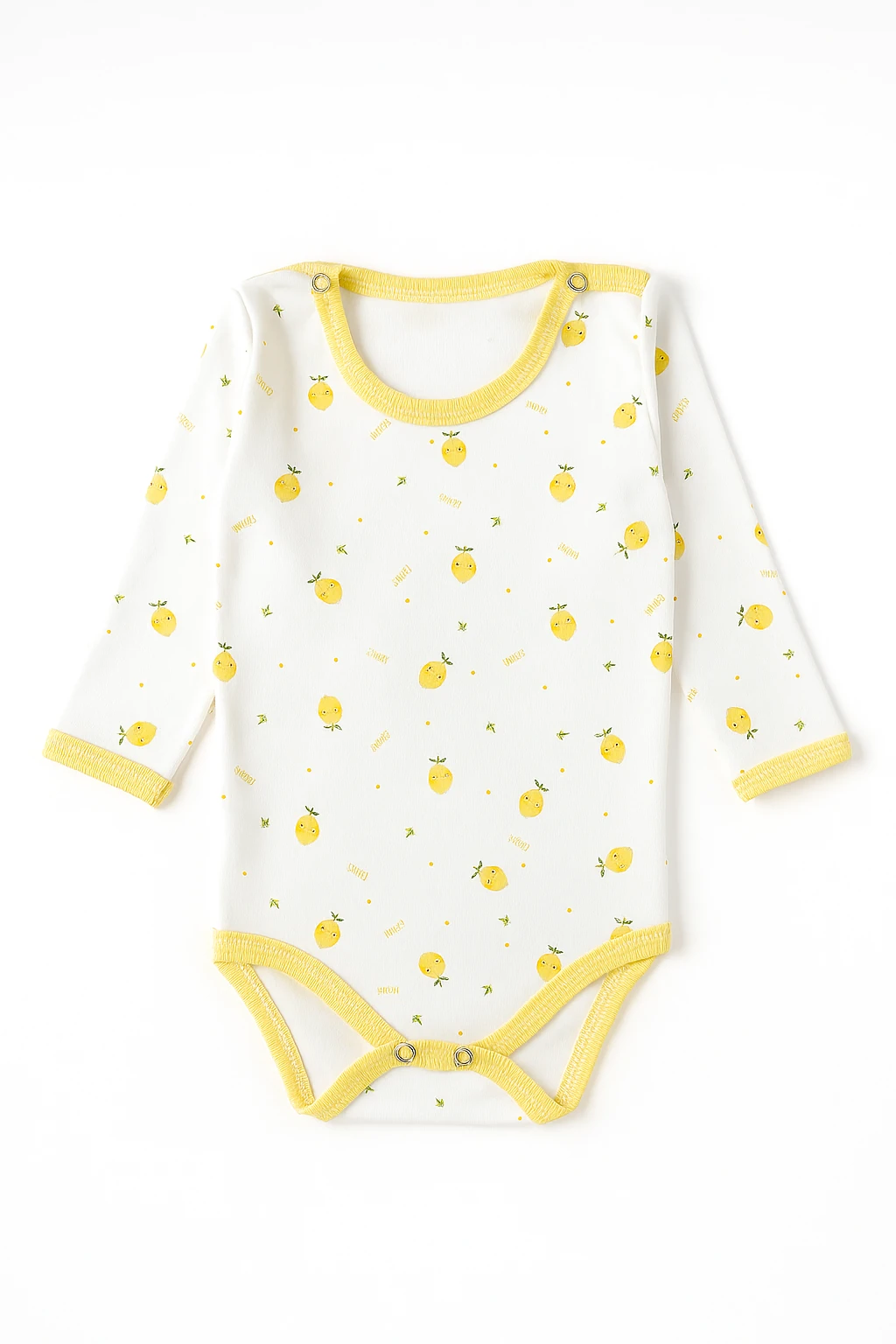 Limon Desenli Body Uzun Kol