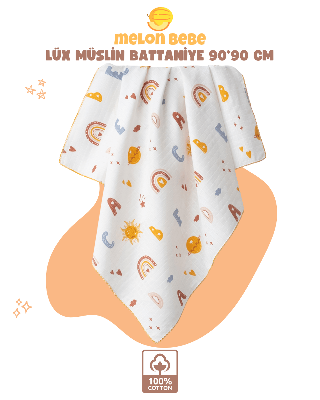 Lüx Müslin Battaniye 90*90 cm