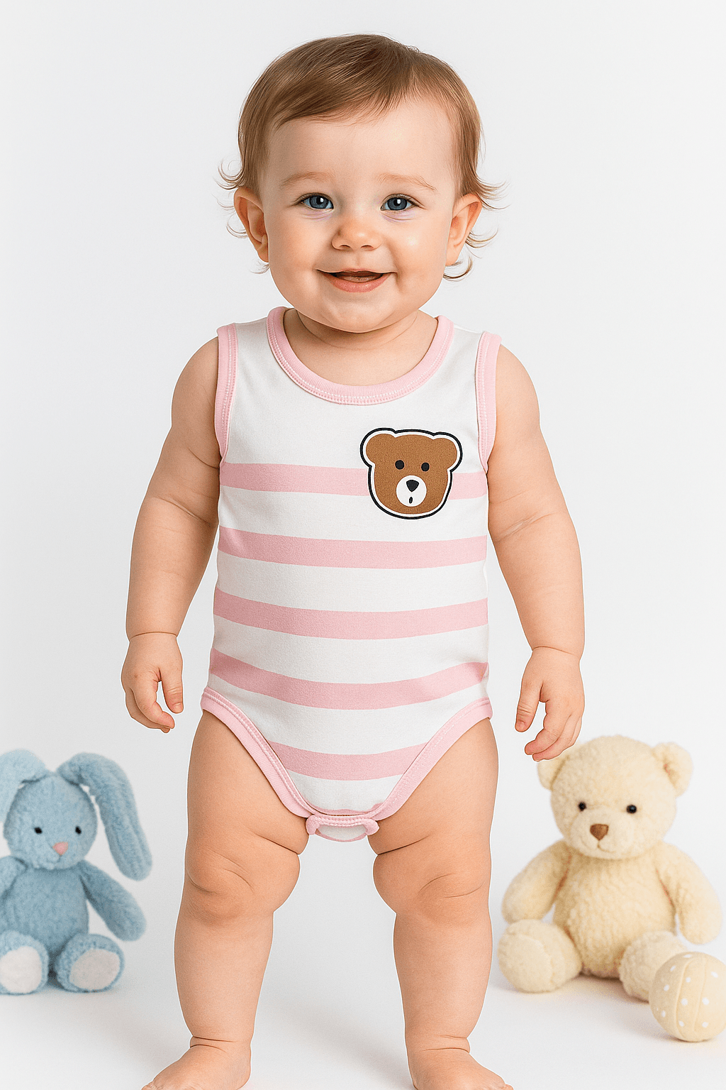 Çizgili Çıtçıtlı Body