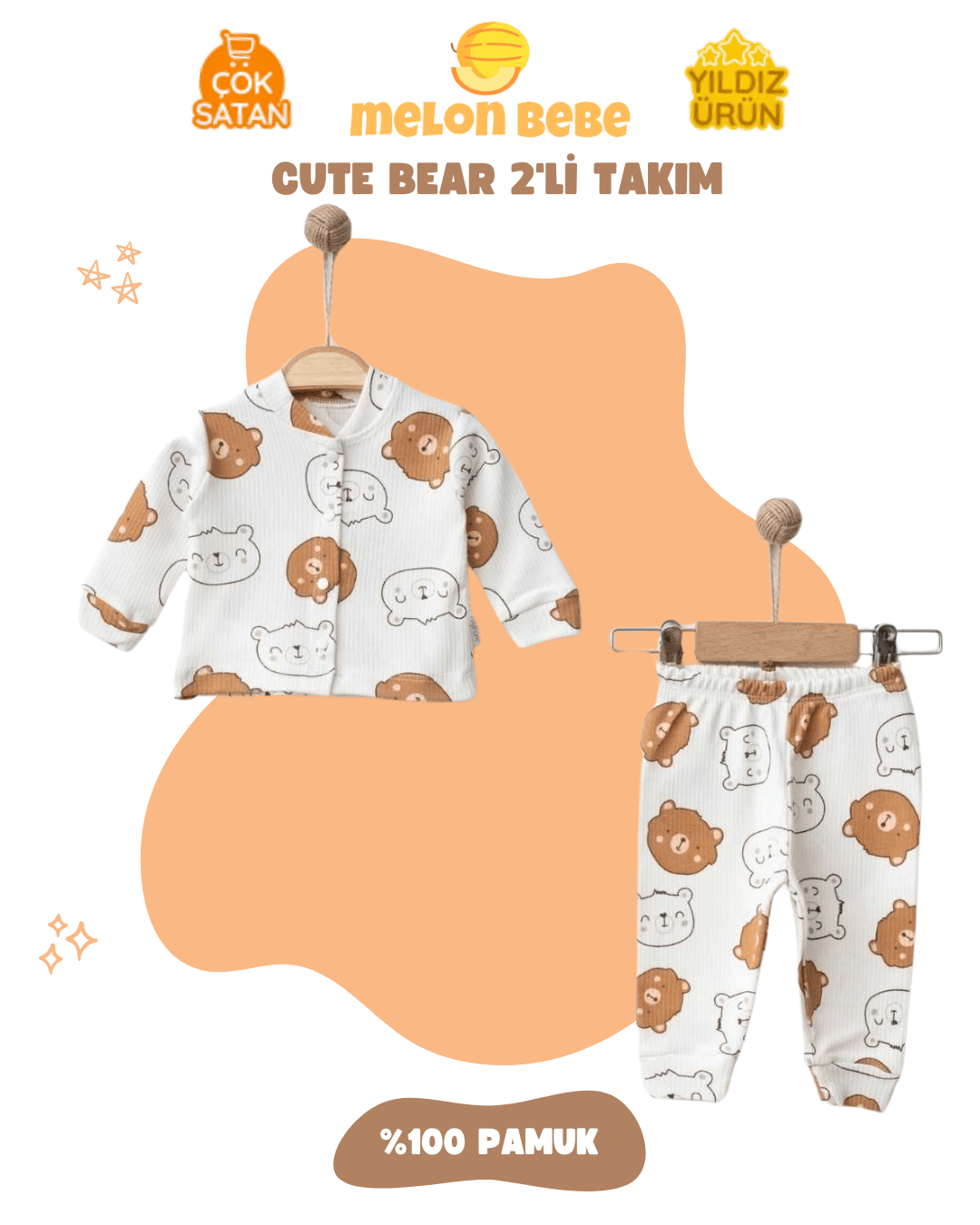 Cute Bear 2'li Takım