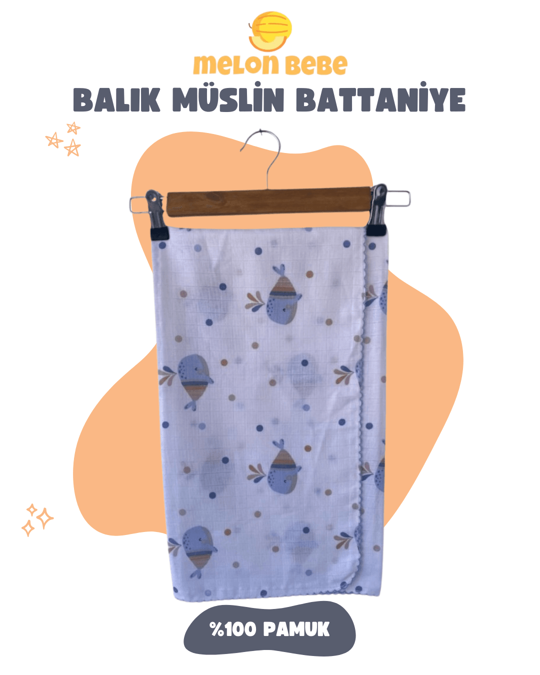 Balık Müslin Battaniye