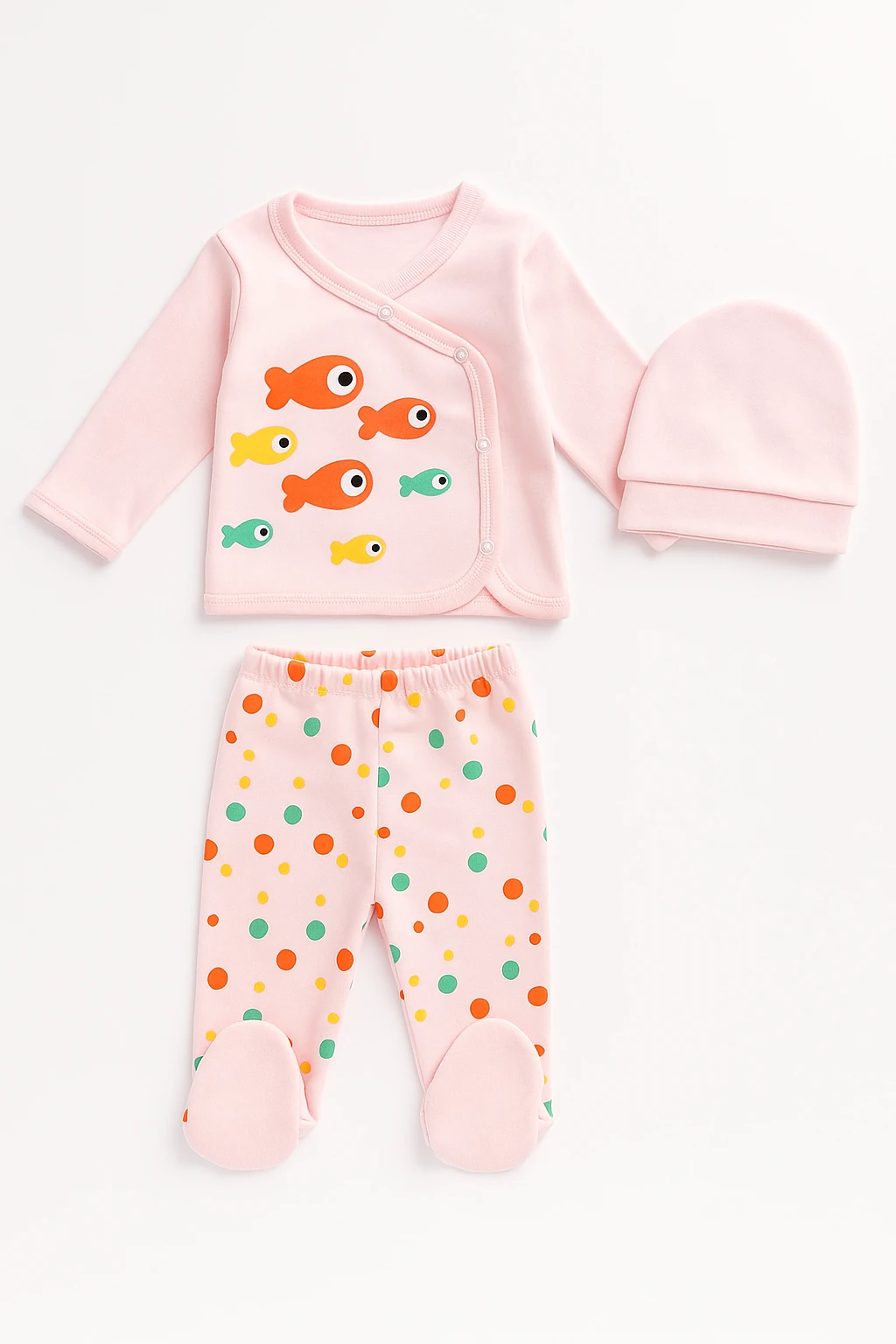 Kız Bebek 3'lü Hastane Çıkışı Uzun Kol Patikli