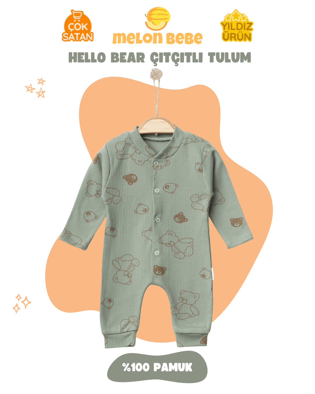 Hello Bear Çıtçıtlı Tulum