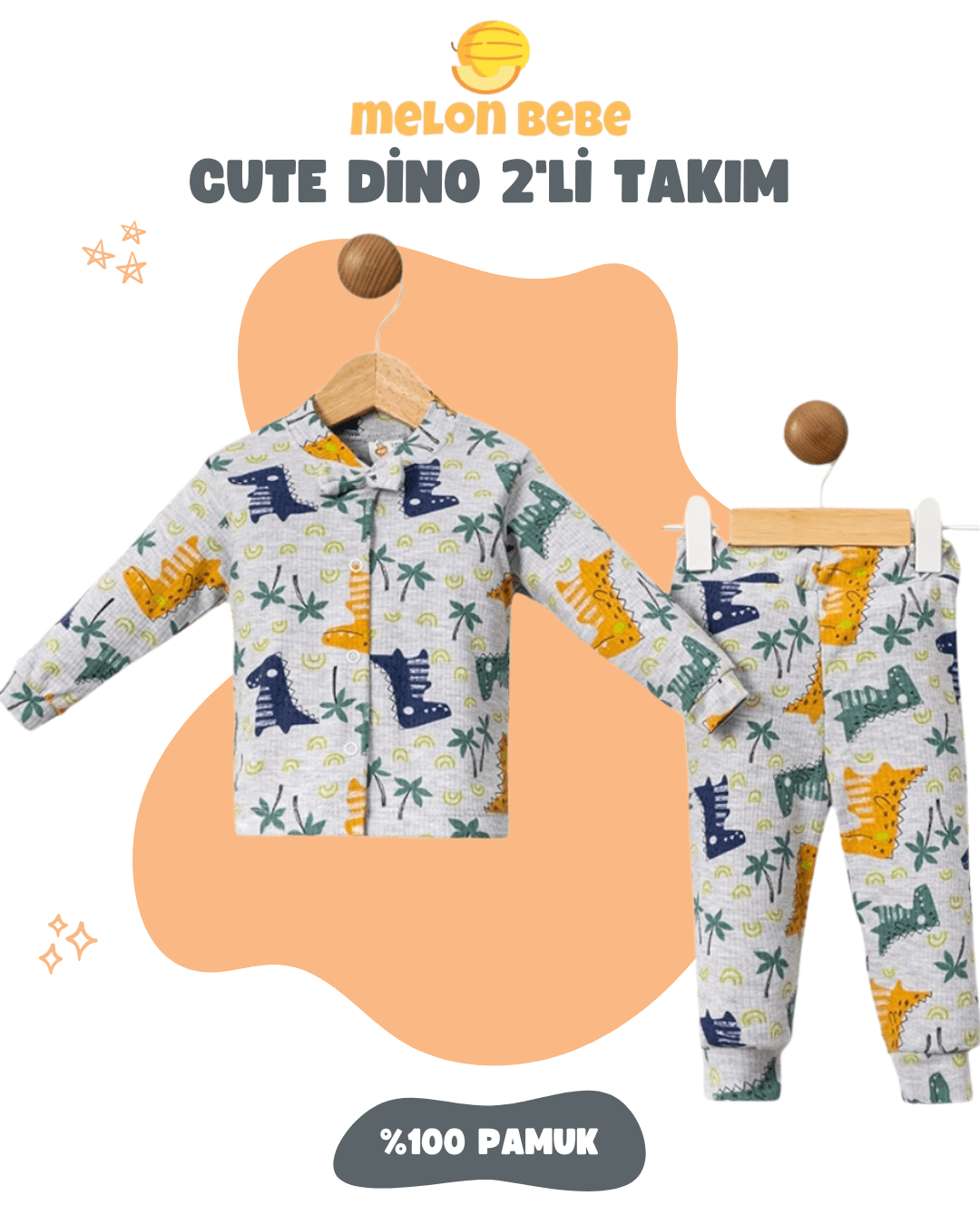 Cute Dino 2'li Takım