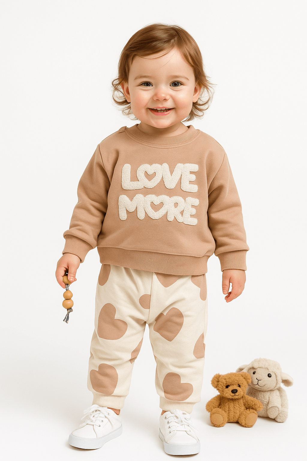 Love More Nakışlı 2'li Takım
