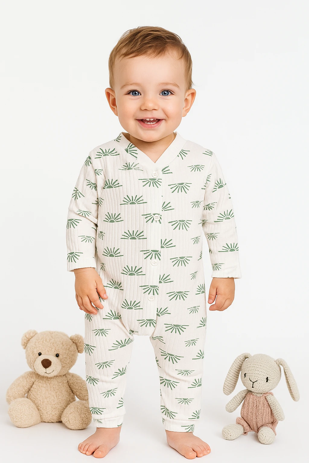 🌟 Bugüne Özel İndirim – Erkek Bebek Tulumu %100 Pamuk