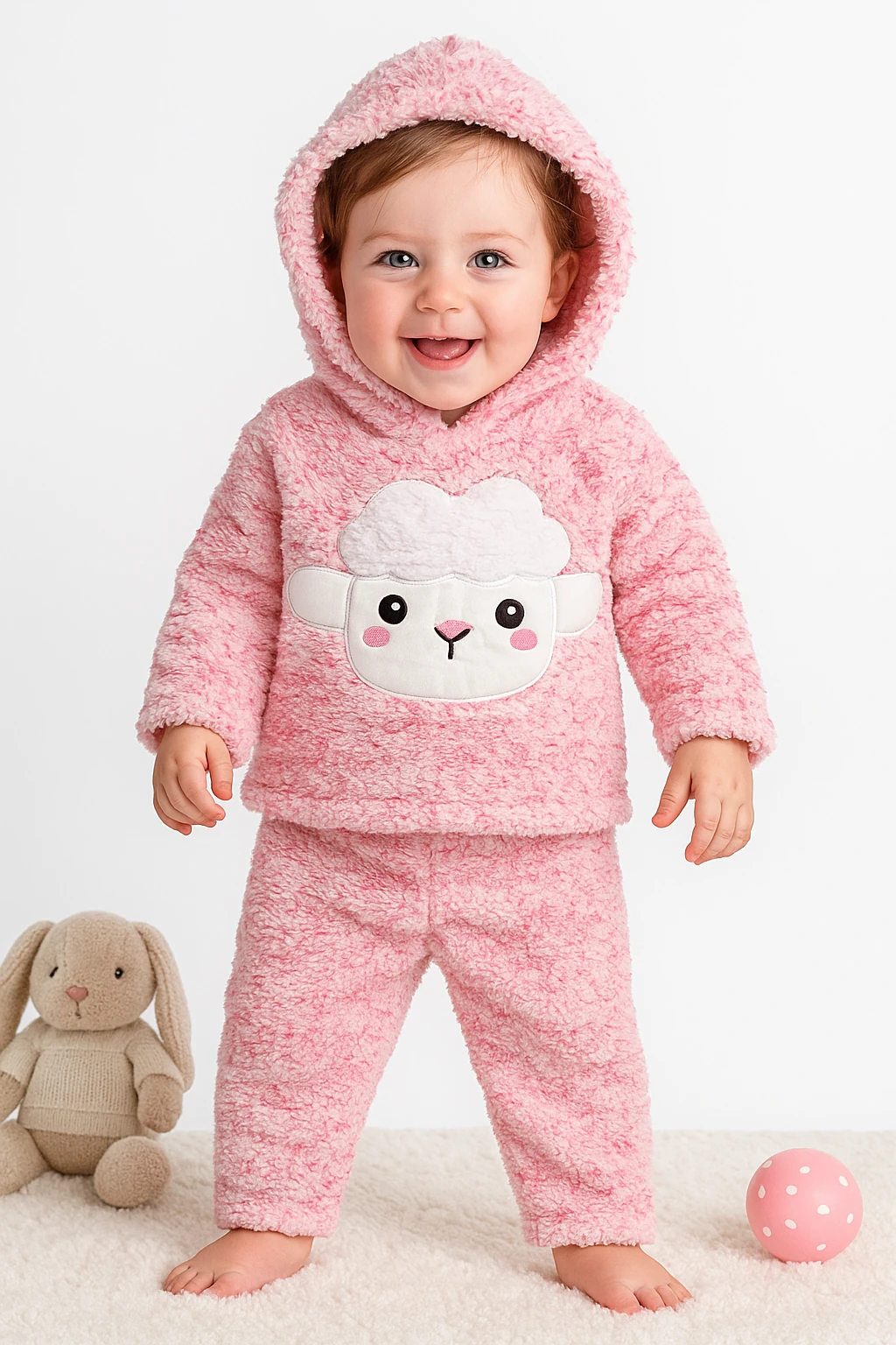 Kuzucuk Nakışlı Kapüşonlu Welsoft 2'li Takım