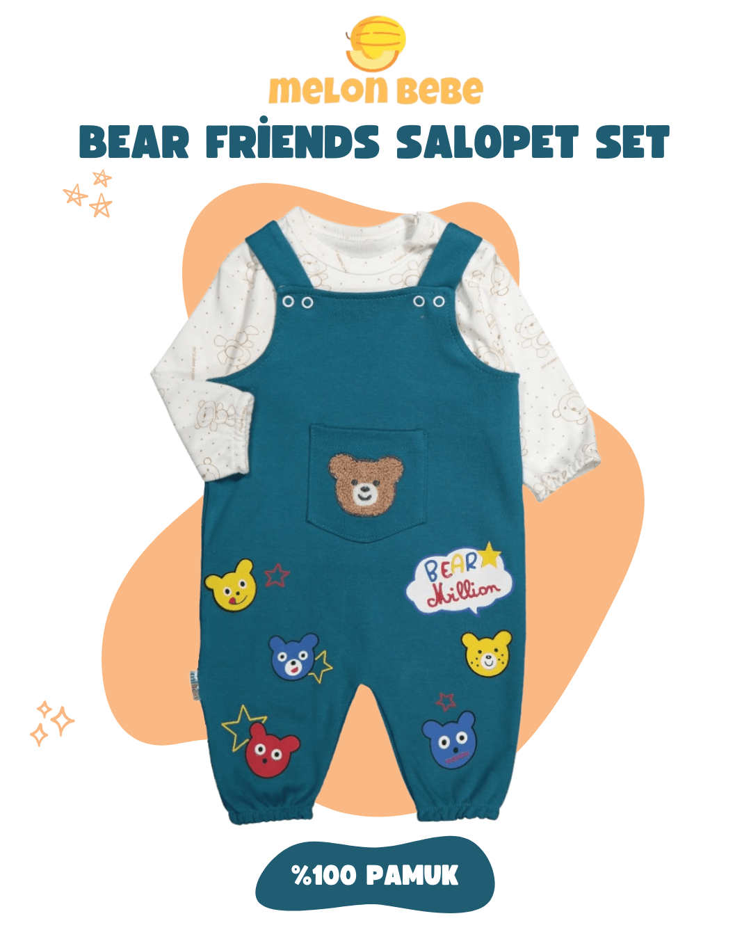 Bear Friends Salopet Set