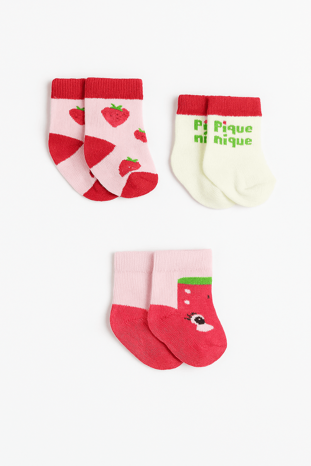 Strawberry Kız 3'lü Çorap Set