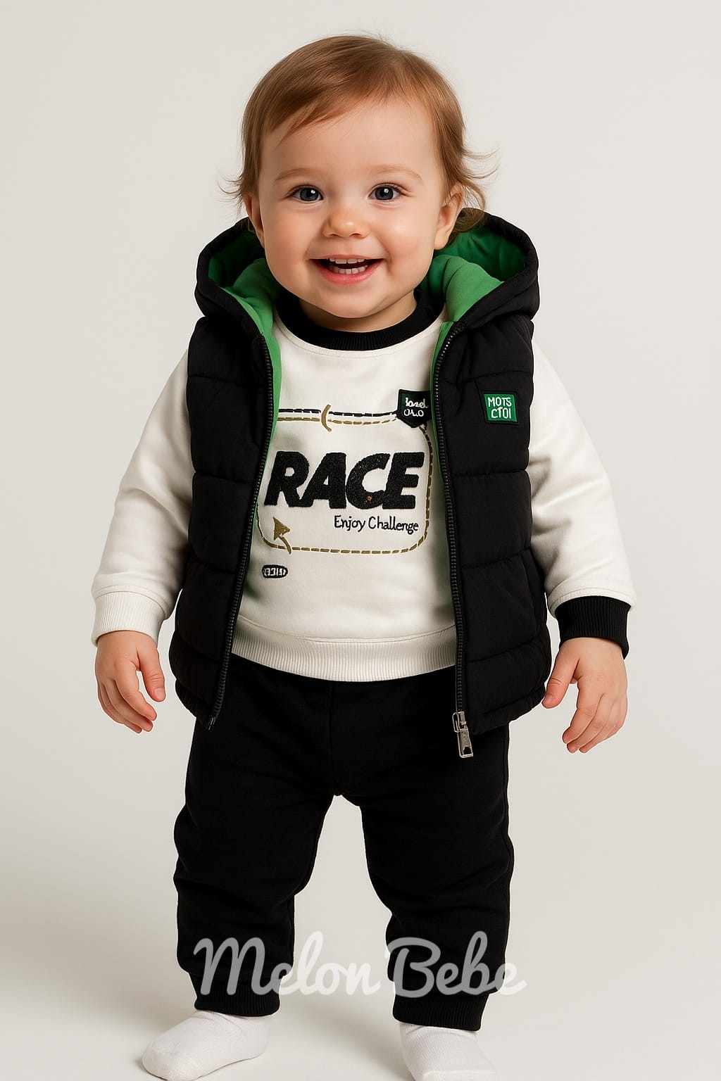 Race Baby Yelekli 3'lü Takım