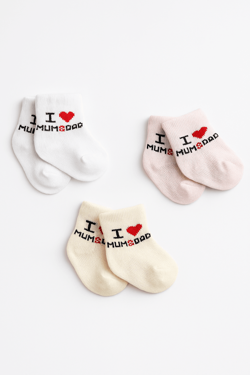 Mum & Dad Kız 3'lü Çorap