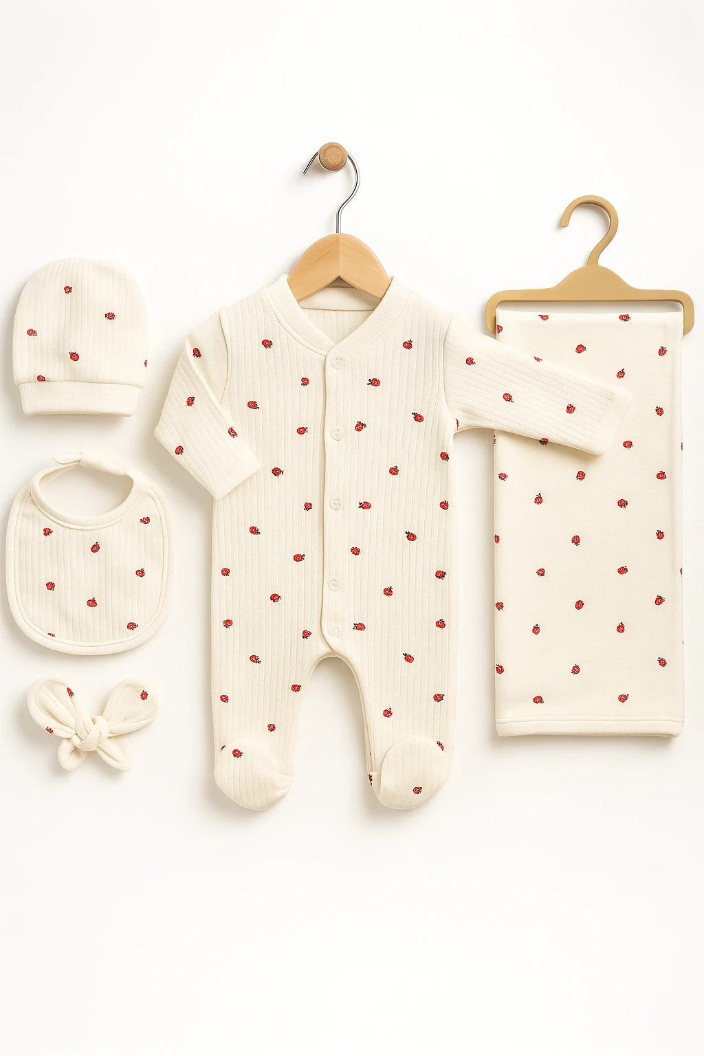 🌟 Bugüne Özel İndirim – 5'li Battaniyeli Hastane Çıkışı Seti %100 Pamuk