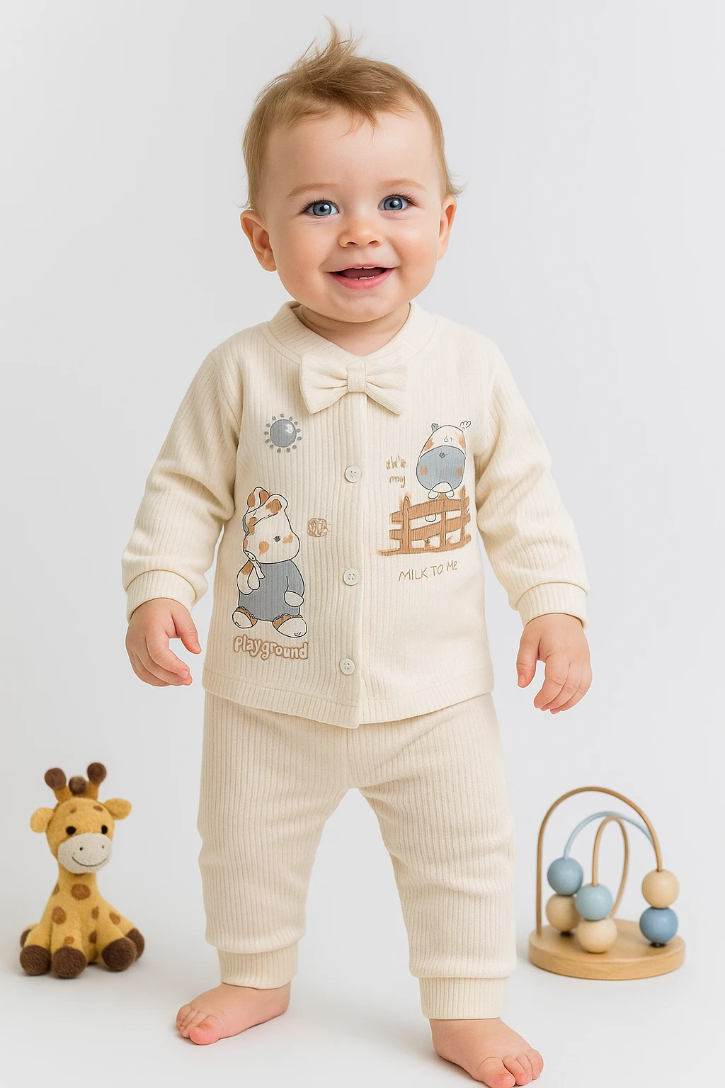 🌟 Bugüne Özel İndirim – 2’li Erkek Bebek Takımı %100 Pamuk