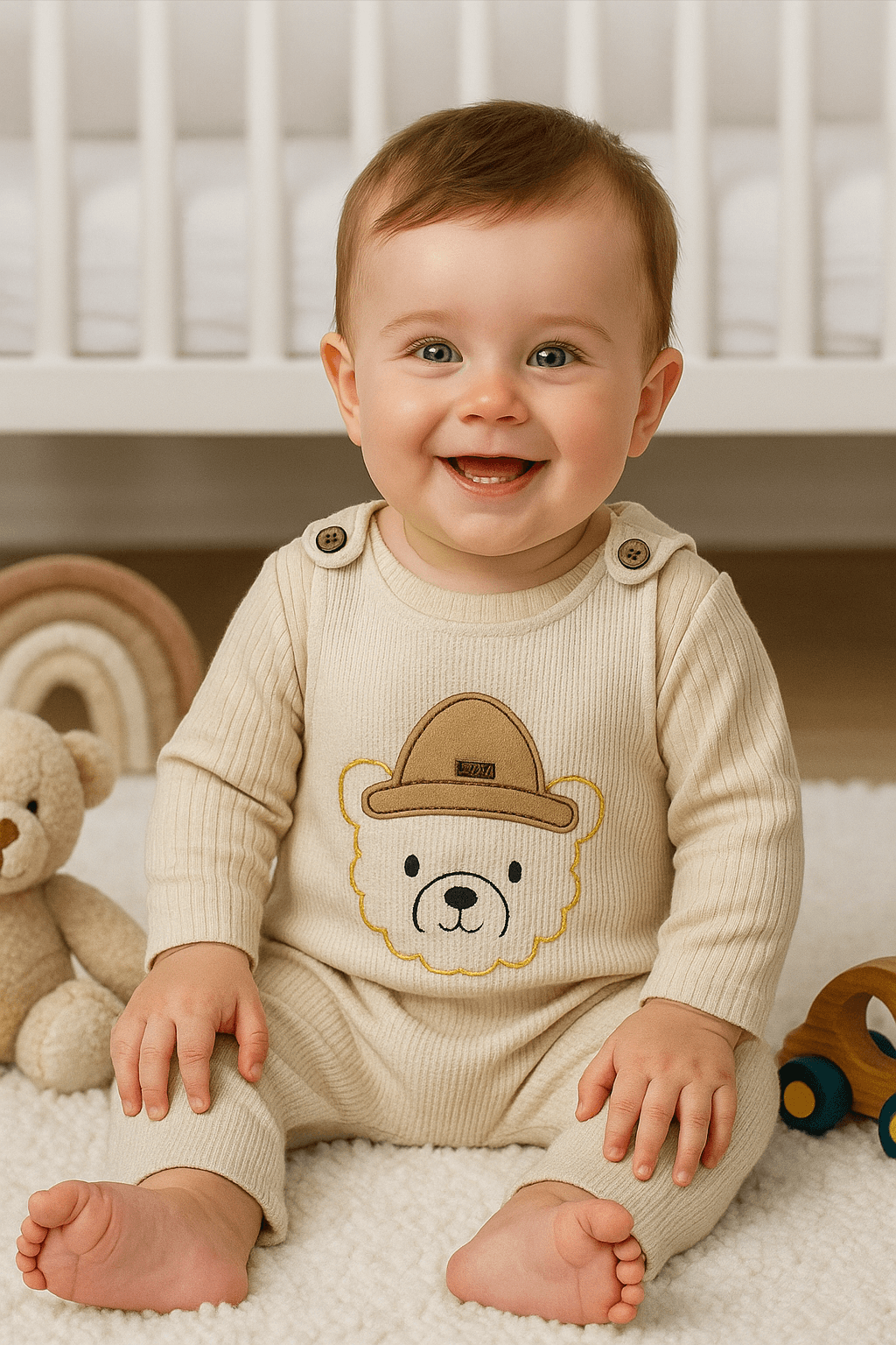 Bear Dude 2'Li Salopet Set