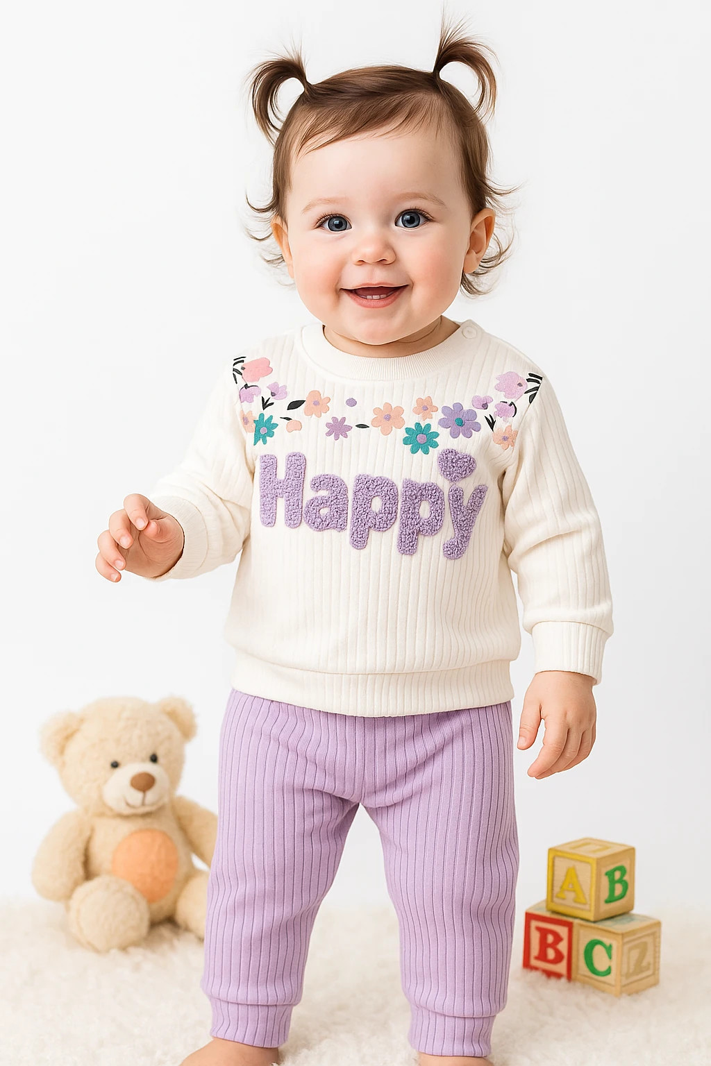 🌟 Bugüne Özel İndirim – 2’li Kız Bebek Takımı %100 Pamuk