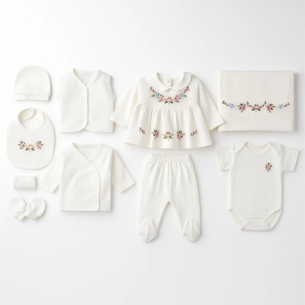 Kız Bebek 10'lu Hastane Çıkışı Uzun Kol Patikli