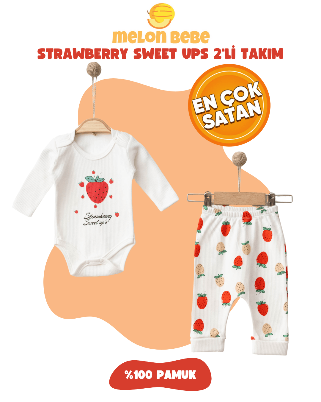 Strawberry Sweet Ups 2'li Takım