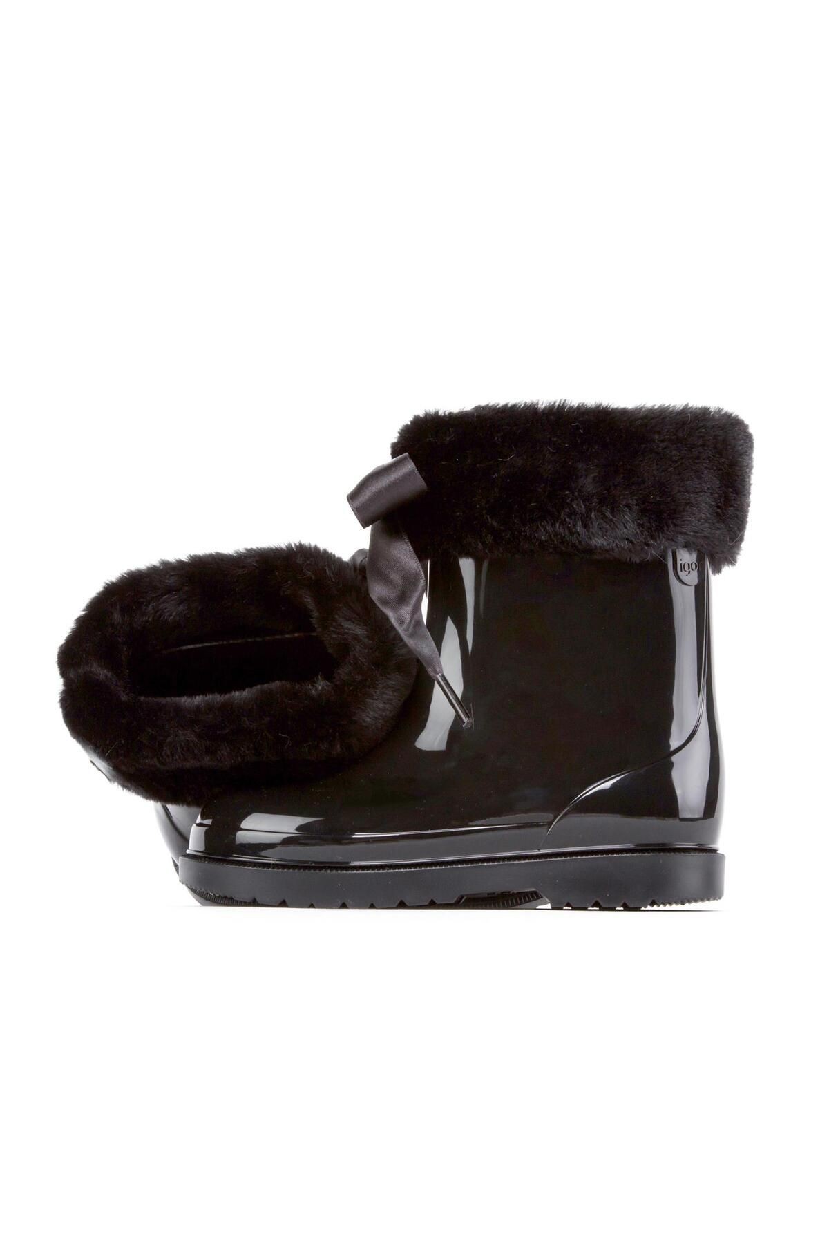 W10258 Bimbi Soft Çocuk Siyah Yağmur Çizmesi