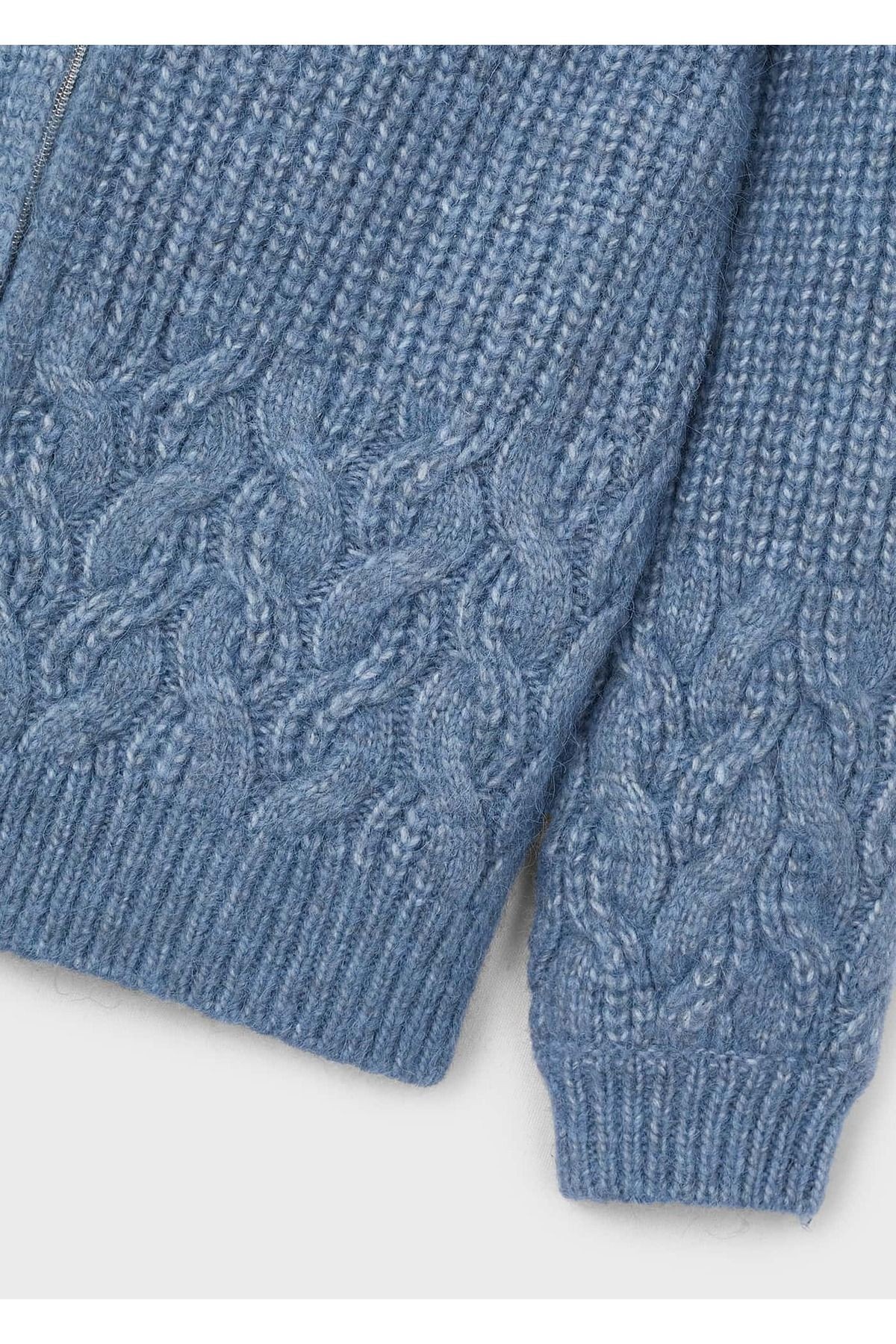 Kız Çocuk  Pullover Örme Hırka Mavi