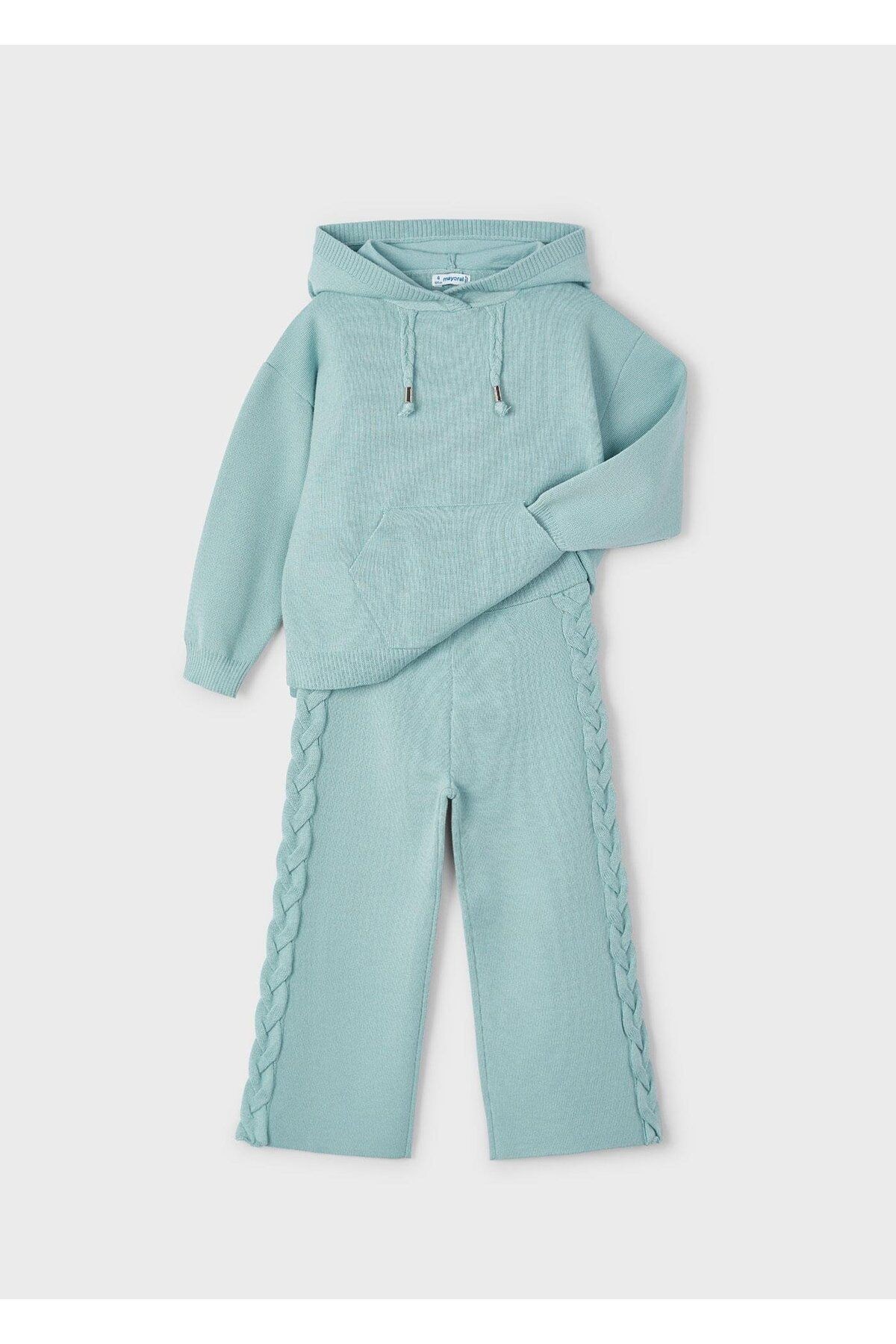 Kız Çocuk Triko Pantolon Ve Sweat Set