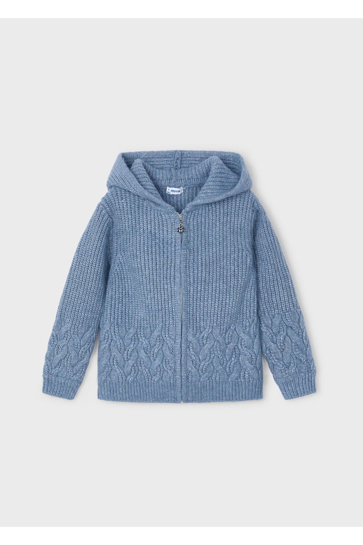 Kız Çocuk  Pullover Örme Hırka Mavi