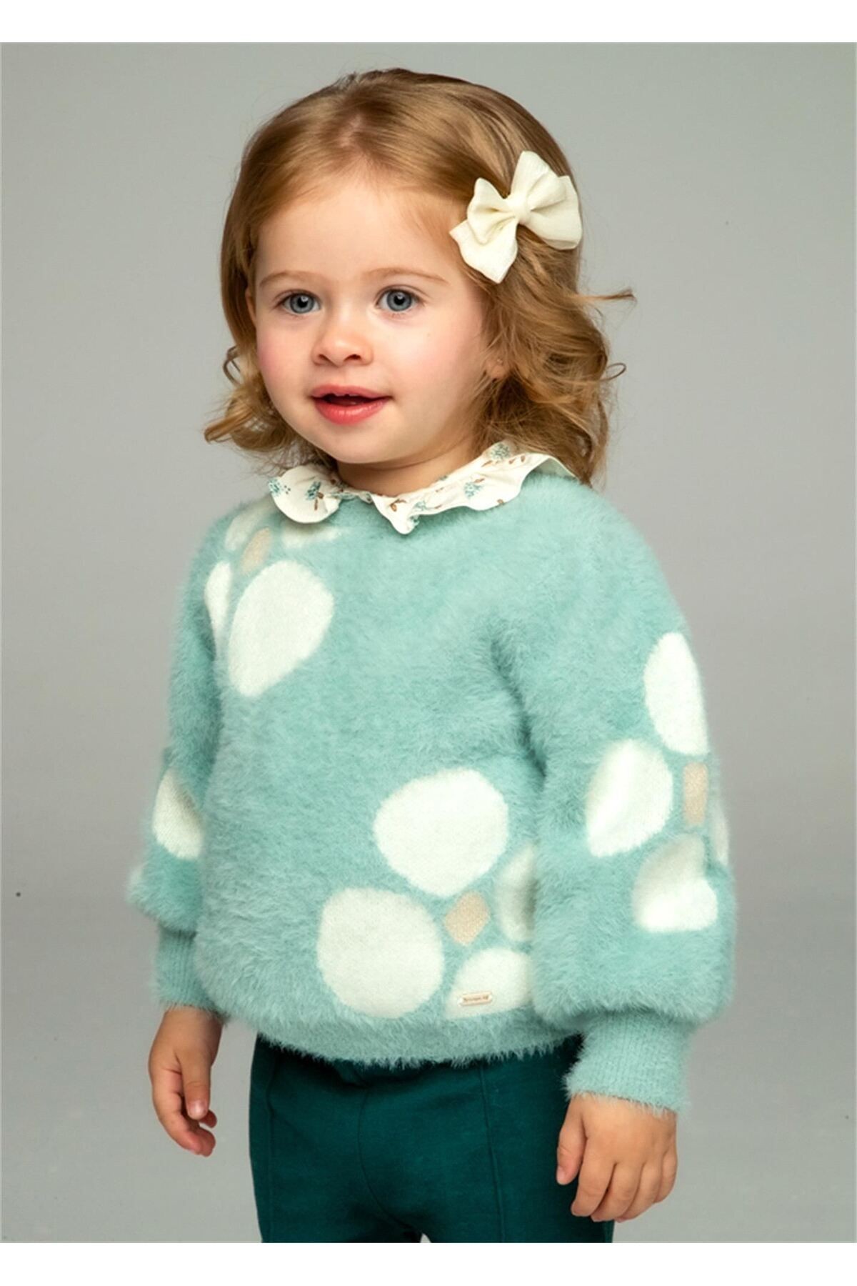 Kız Bebek Sweater Mint Yeşili 2321