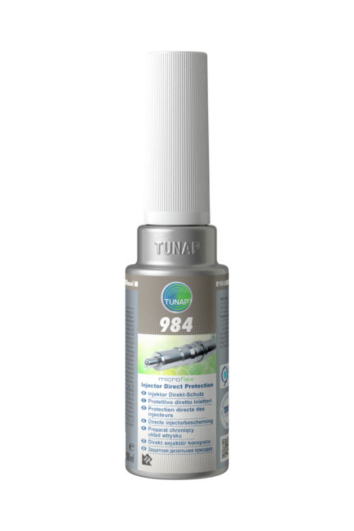 Tunap 984 Enjektör Koruyucu, ROA² teknolojisi ile enjektörleri temizler, kirlenmeyi geciktirir, yakıt kalitesini korur ve motor performansını optimize eder.