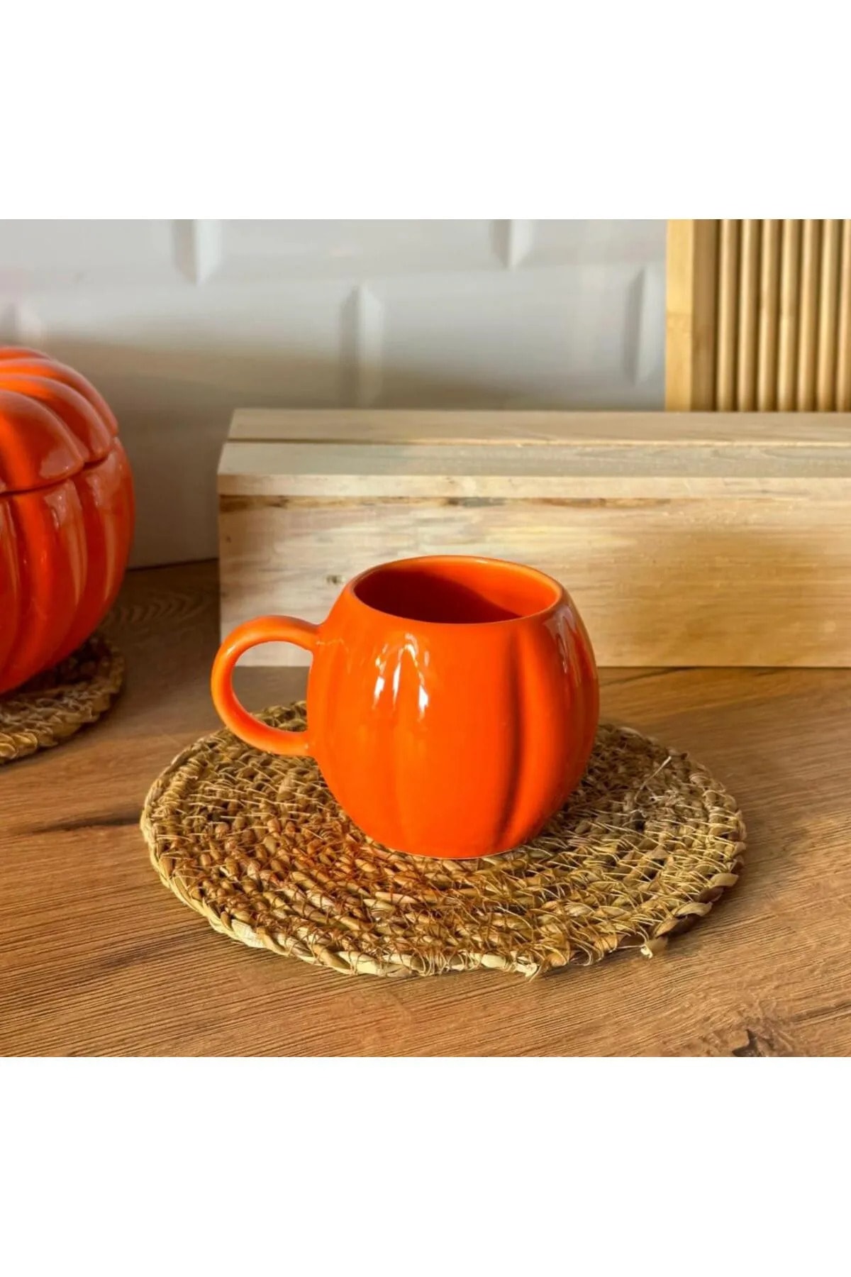 2 Adet Özel Tasarım Hediyelik Balkabağı Şeklinde Kupa Pumpkin Kupa Bardak