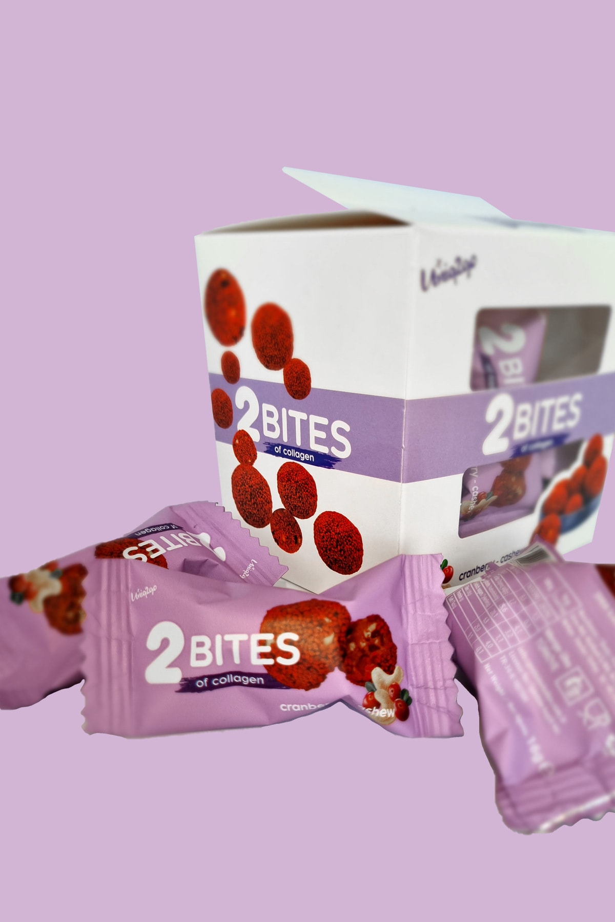 2 Bites Kaju Ve Kızılcık Parçacıklı Kolajen-protein Topları (10 Adet X 16g)