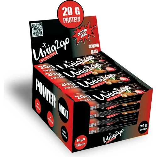 Uniq2go Power Almond Maxibar 65 G. Protein Bar % 30 Protein 12'li Kutu