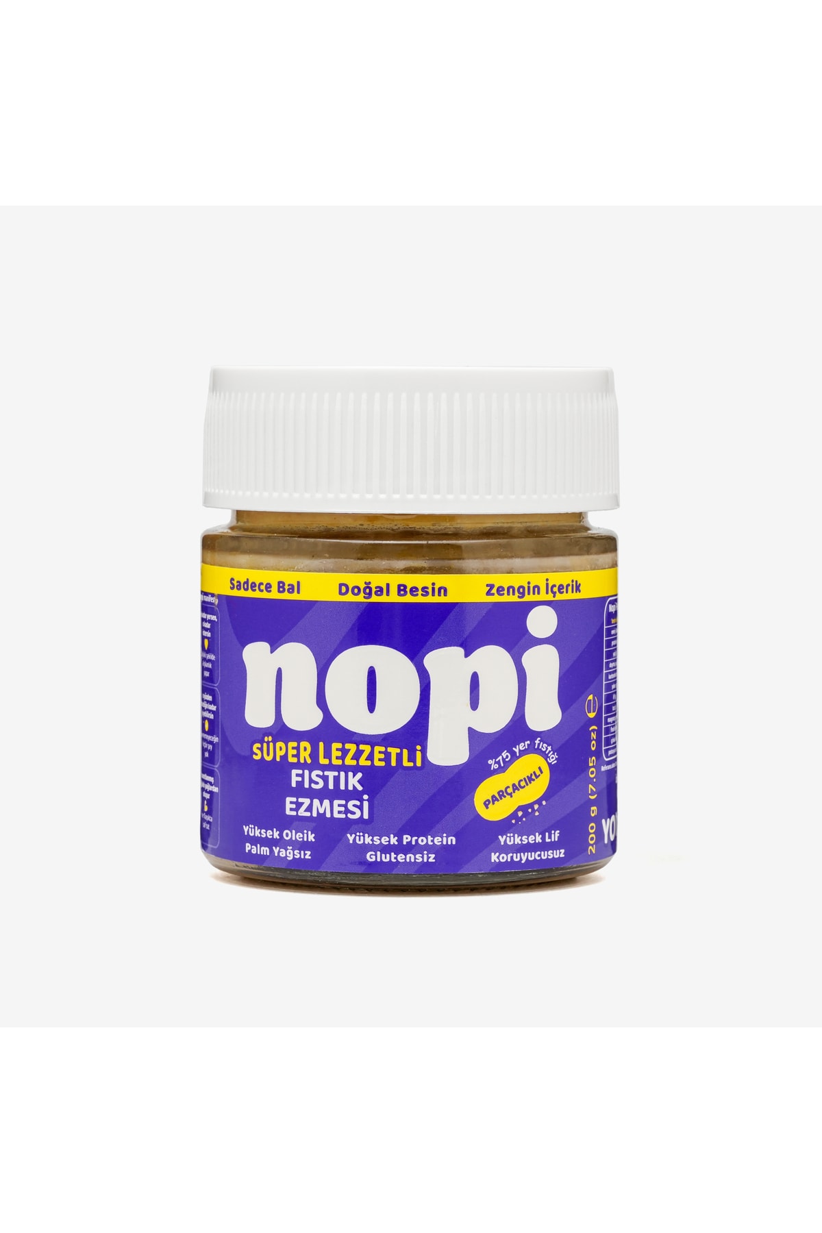 Nopi Parçacıklı Yer Fıstığı Ezmesi 200G