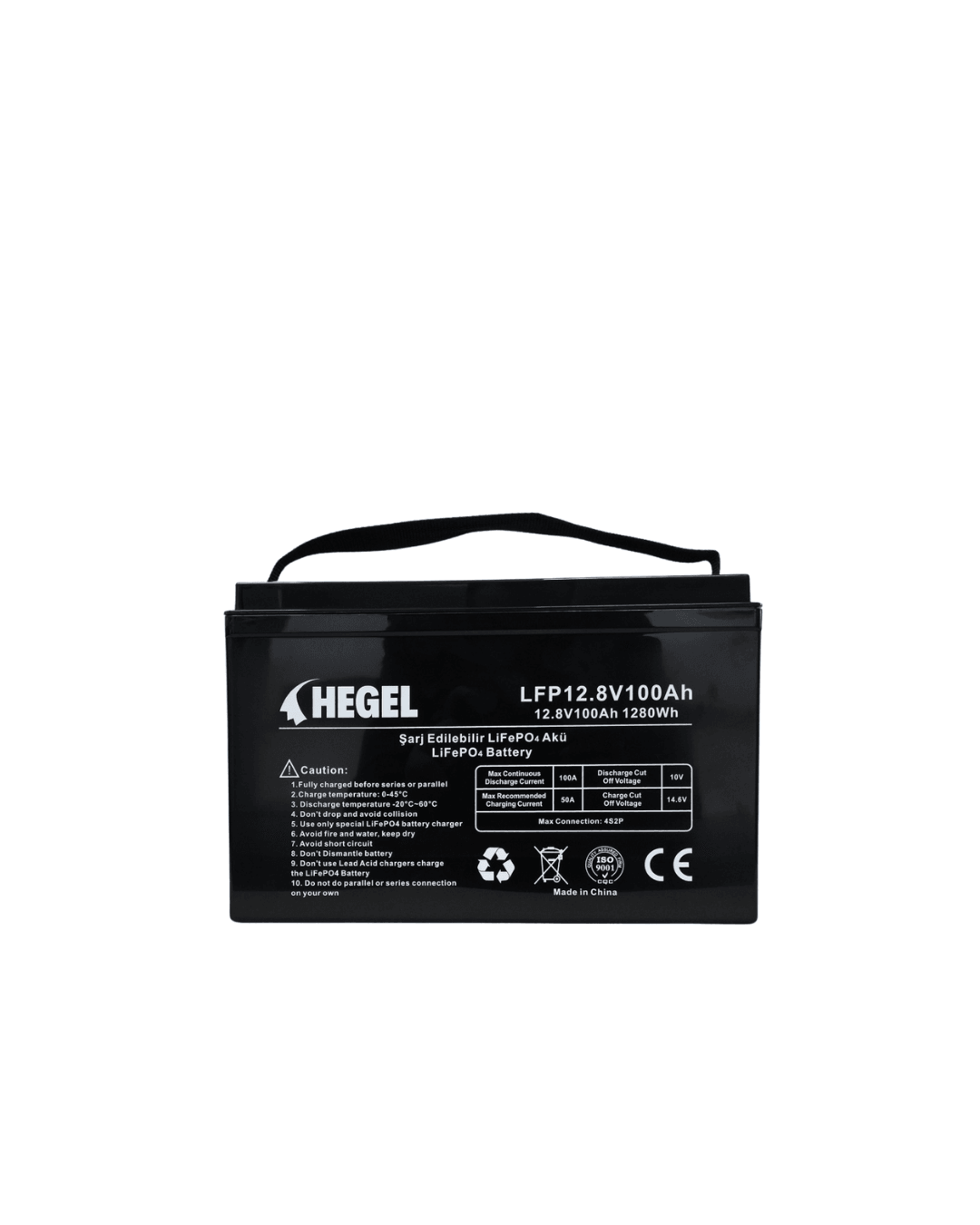 Hegel Lityum Akü 100AH Lifepo4 12.8V 1280WH
