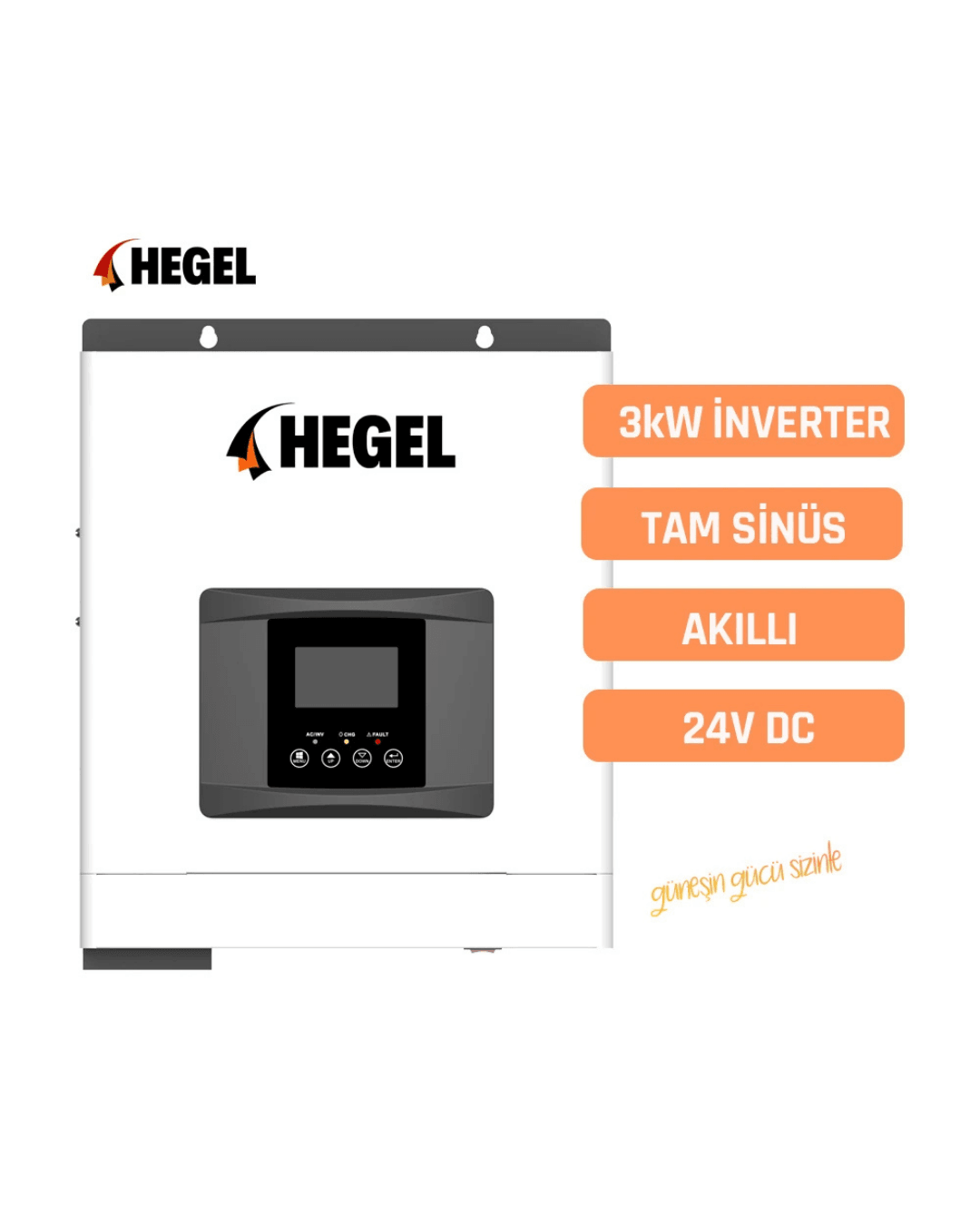 3 kw 3 kva 24 Volt PWM Akıllı Tam Sinüs İnvertör - Hegel