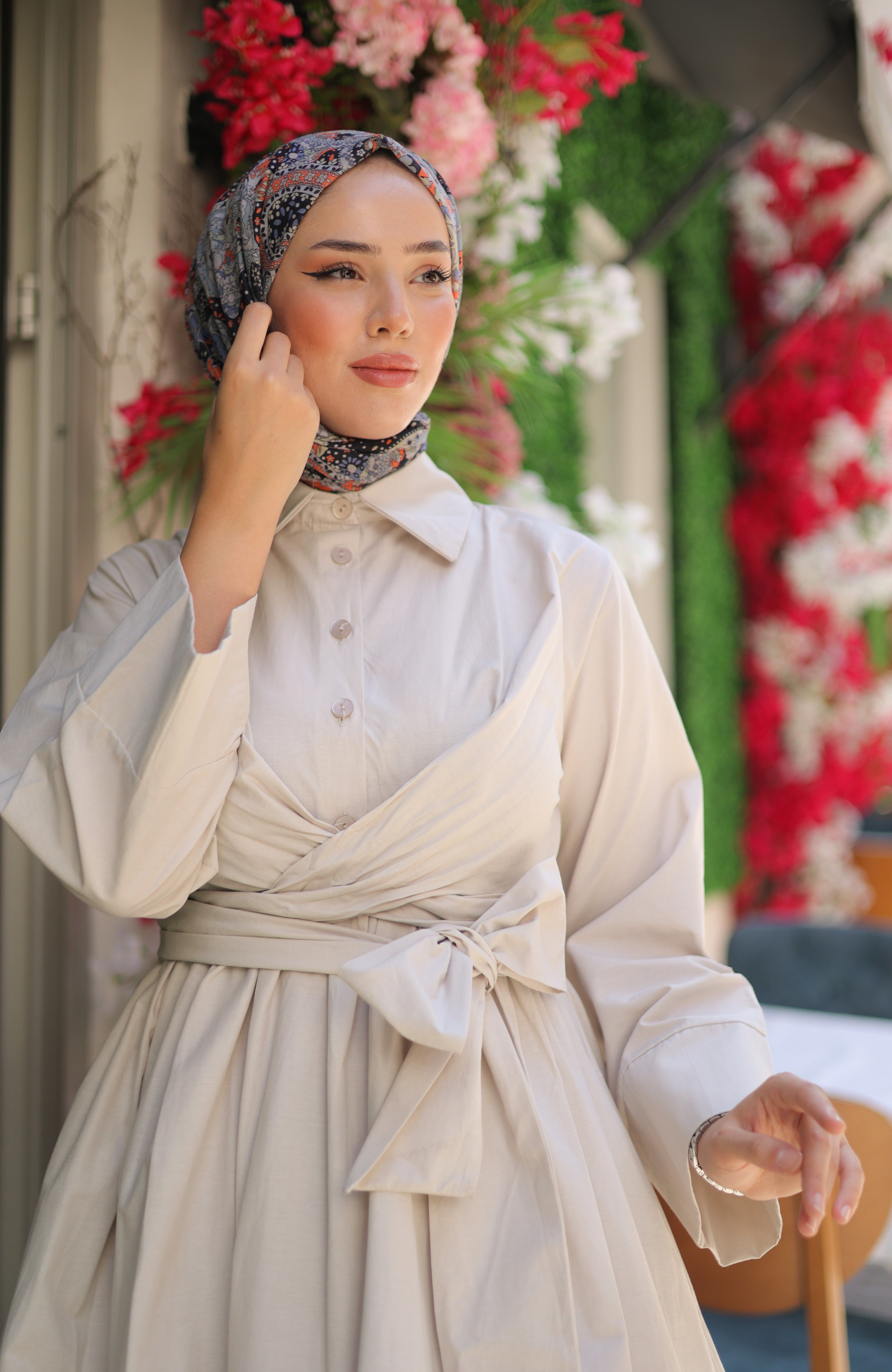 Zara Pop Elbise - taş