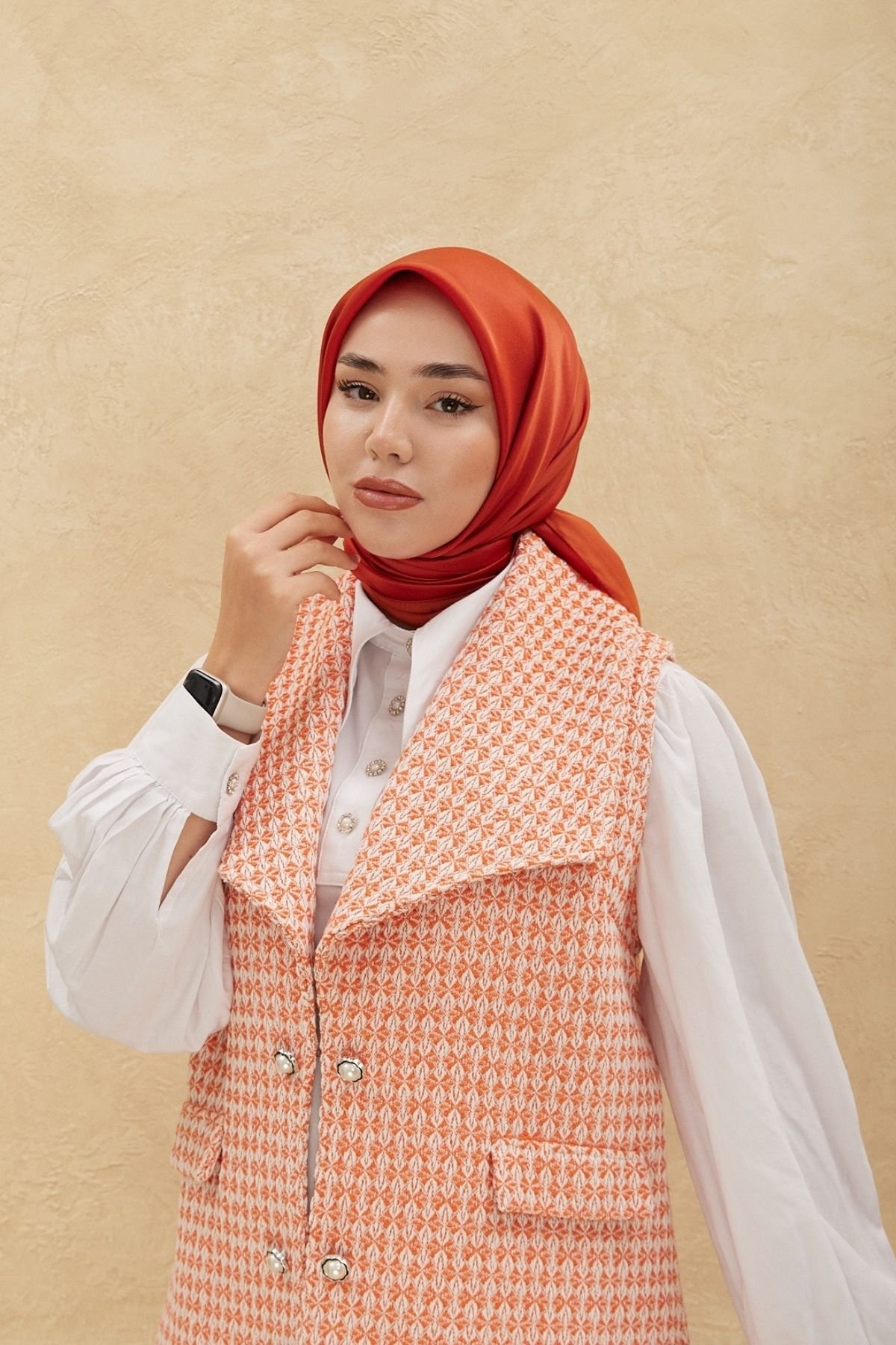 Düz Saten Eşarp