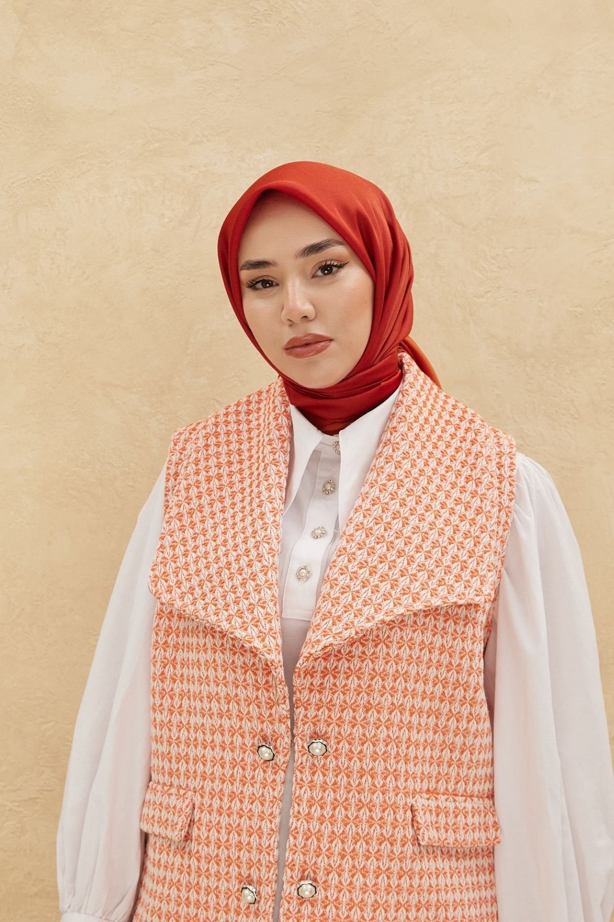 Düz Saten Eşarp