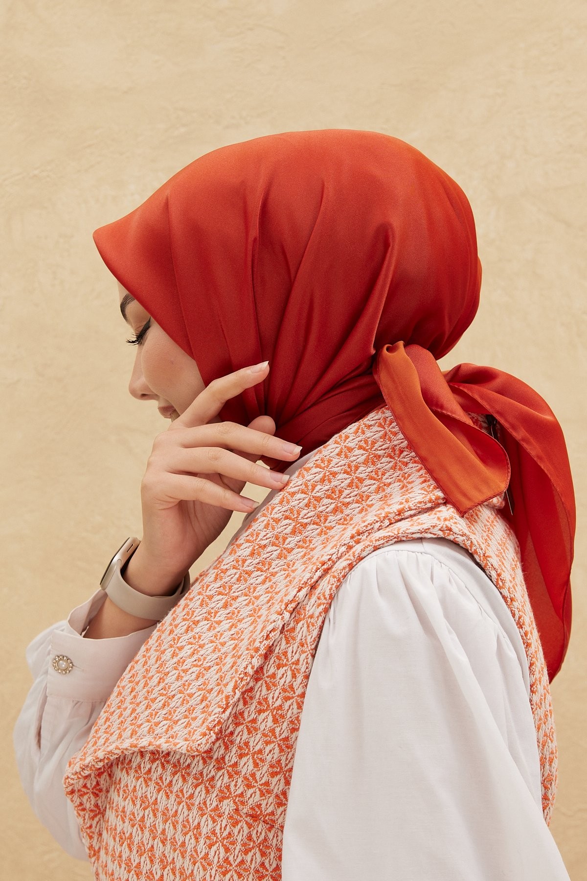 Düz Saten Eşarp