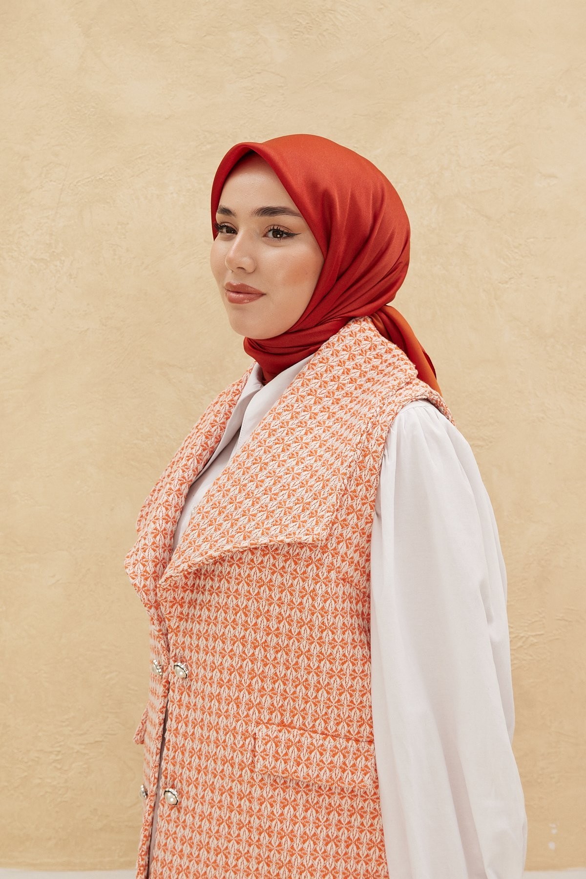 Düz Saten Eşarp