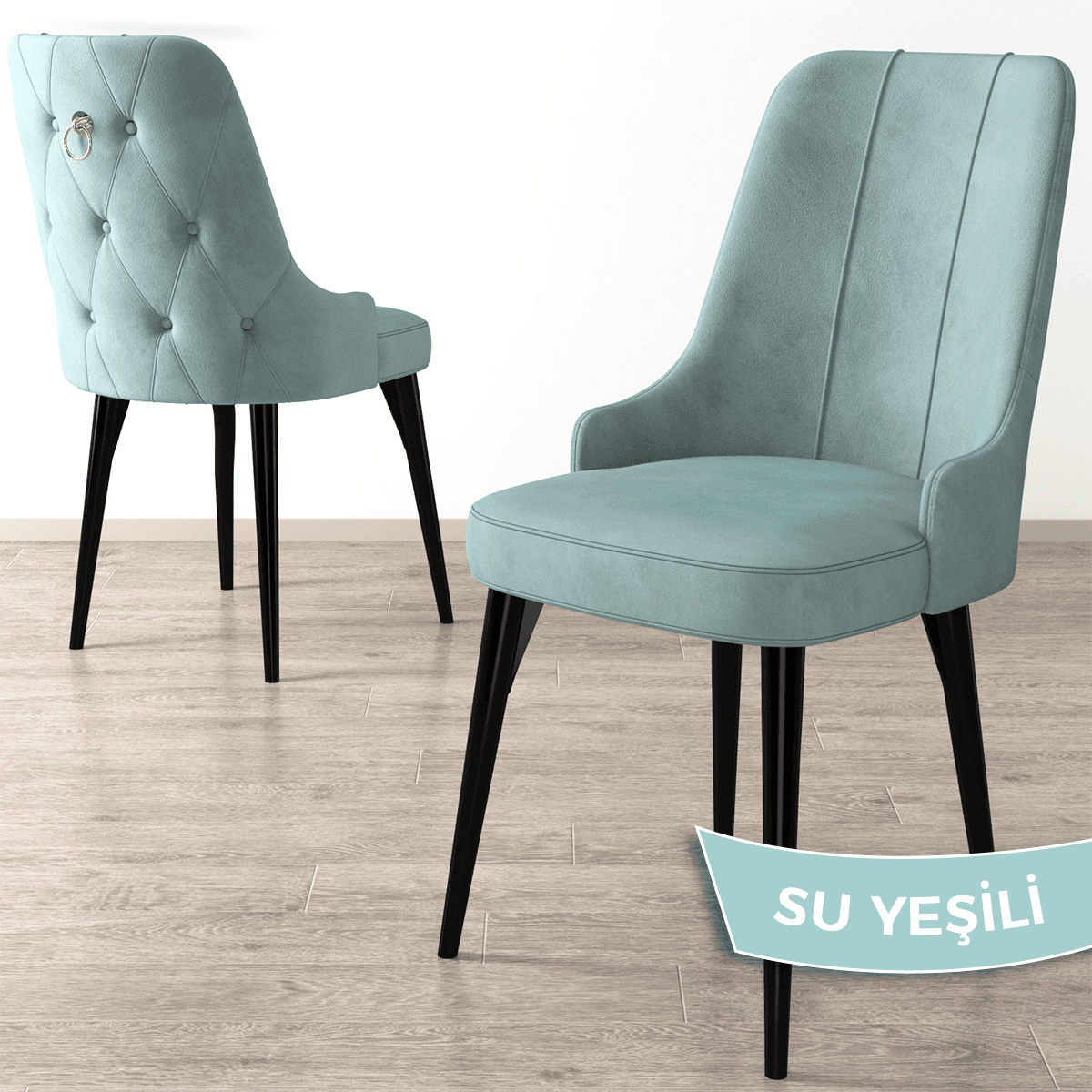 Noa Serisi 80x132 Mdf Açılabilir Gümüş Halka Siyah Mermer Desen Masa Takımı Ve 4 Sandalye